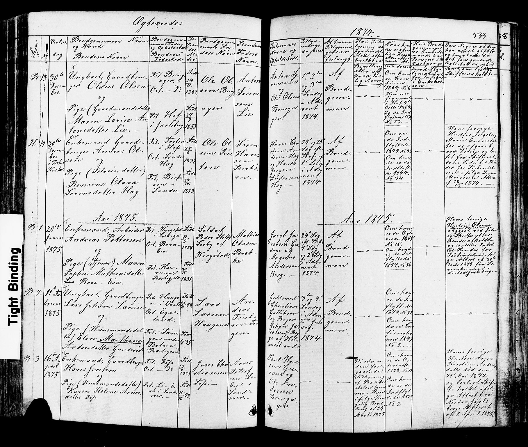 Botne kirkebøker, AV/SAKO-A-340/F/Fa/L0006: Parish register (official) no. I 6, 1836-1877, p. 333