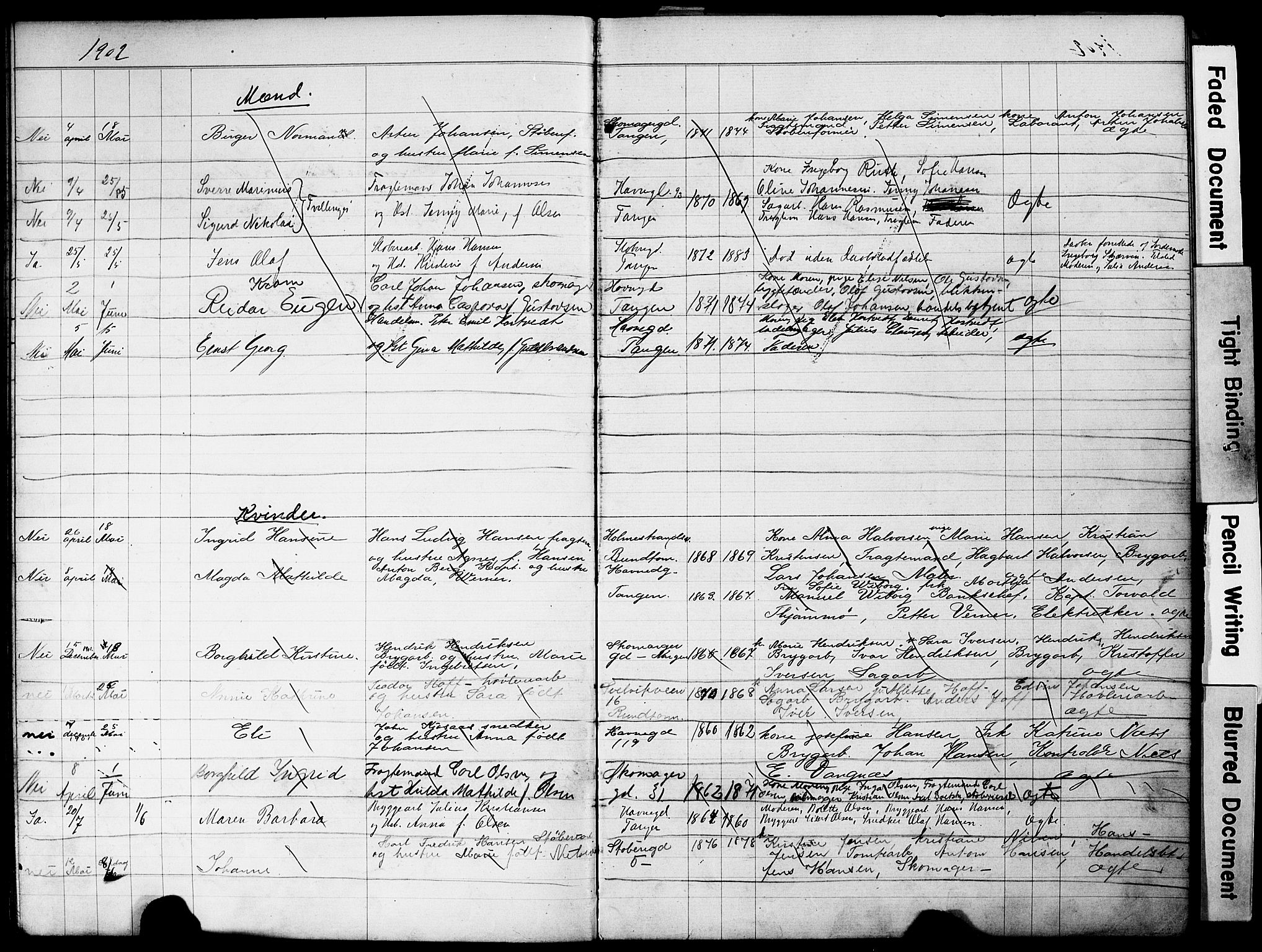 Strømsø kirkebøker, AV/SAKO-A-246/Y/Yb/L0001: Parish register draft no. II 1, 1896-1904