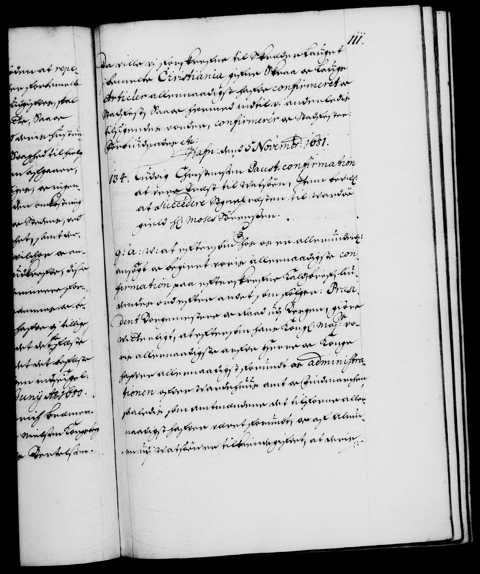 Danske Kanselli 1572-1799, AV/RA-EA-3023/F/Fc/Fca/Fcaa/L0013: Norske registre (mikrofilm), 1681-1684, p. 111a