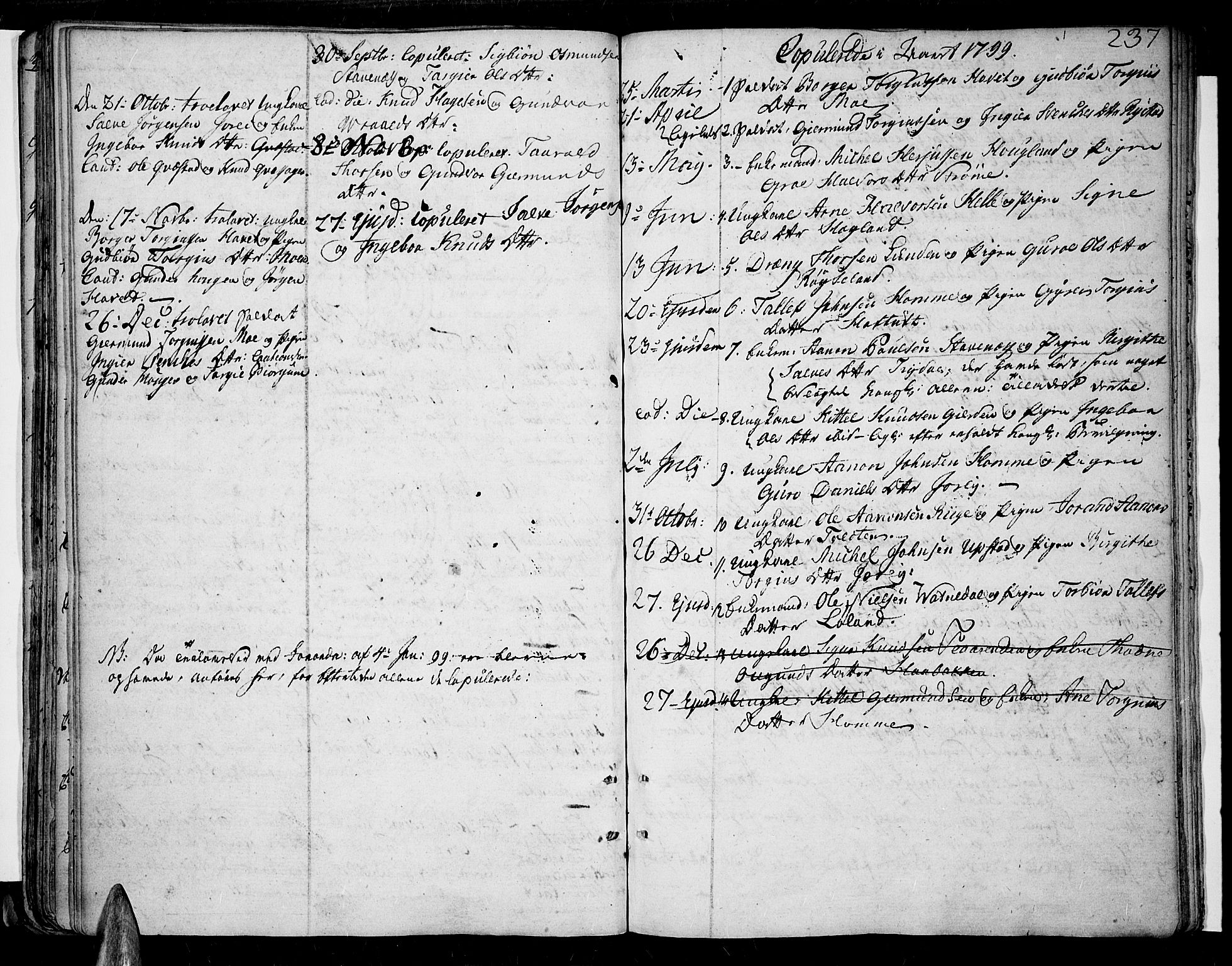 Valle sokneprestkontor, SAK/1111-0044/F/Fa/Fac/L0004: Parish register (official) no. A 4, 1790-1816, p. 237
