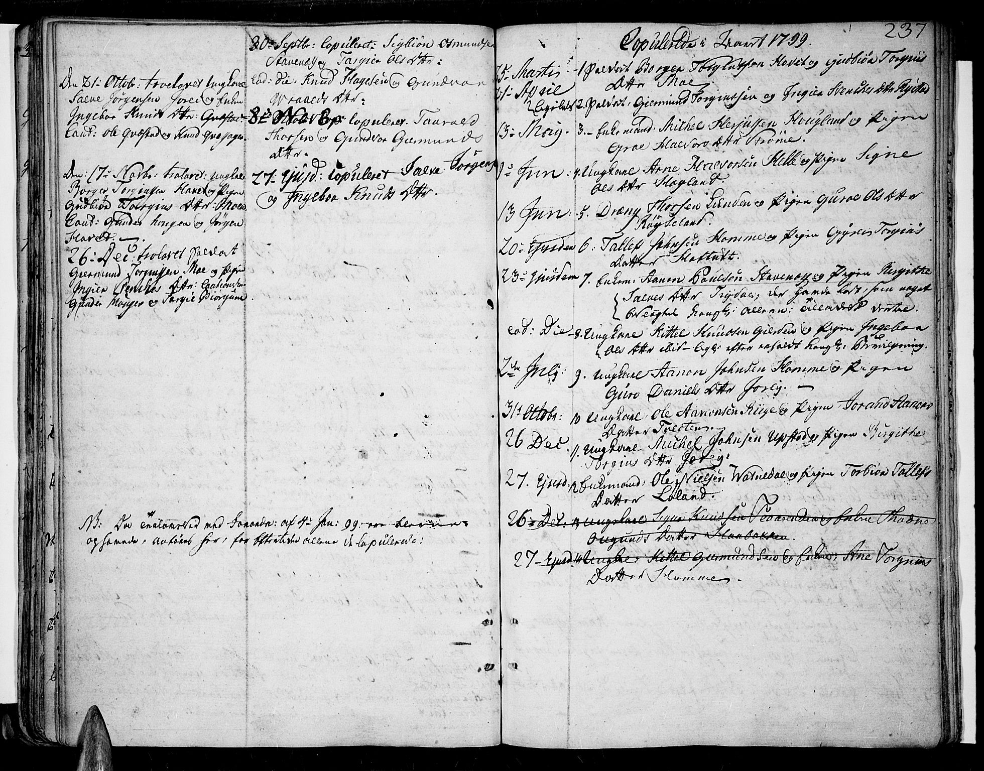 Valle sokneprestkontor, AV/SAK-1111-0044/F/Fa/Fac/L0004: Parish register (official) no. A 4, 1790-1816, p. 237