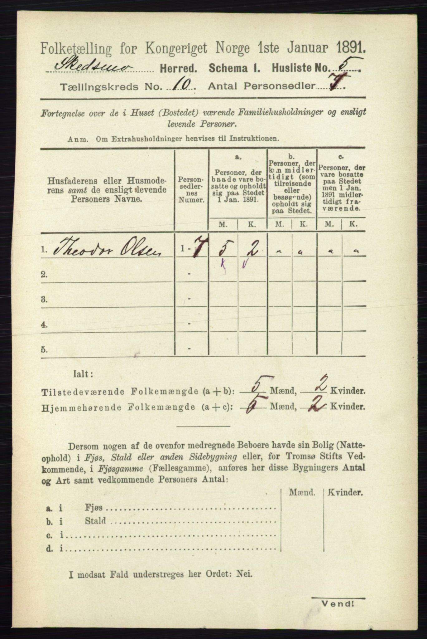 RA, 1891 census for 0231 Skedsmo, 1891, p. 5739