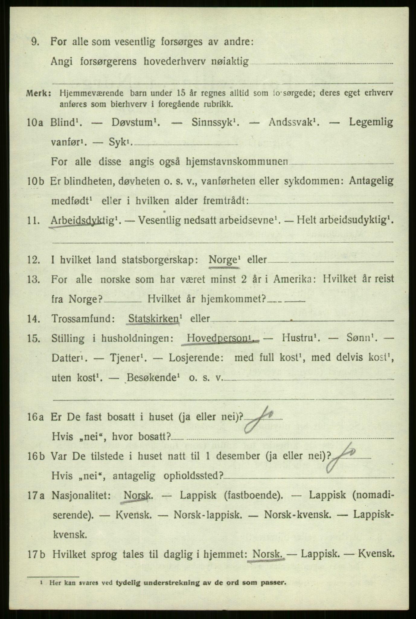 SATØ, 1920 census for Nordreisa, 1920, p. 2690