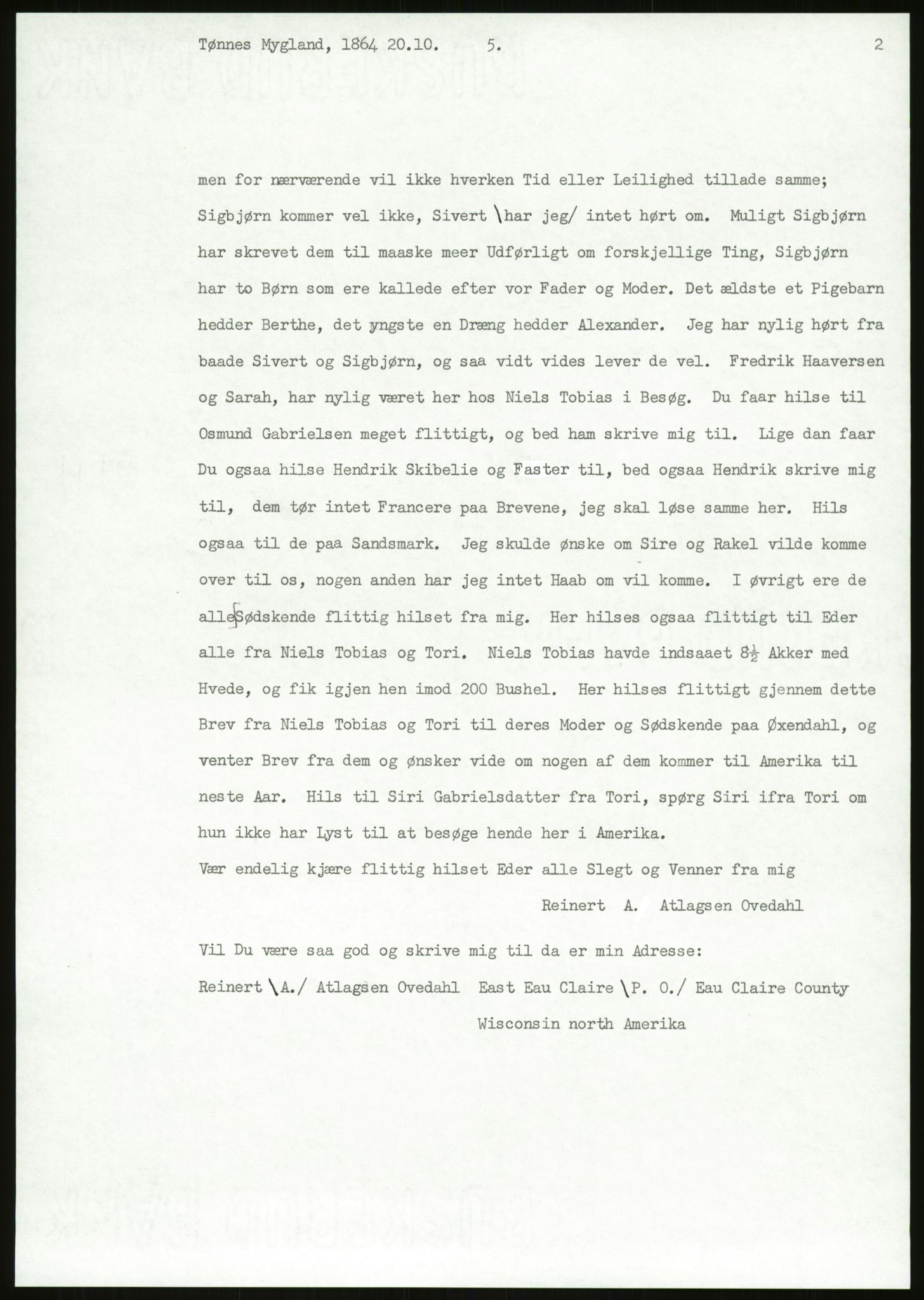 Samlinger til kildeutgivelse, Amerikabrevene, RA/EA-4057/F/L0028: Innlån fra Vest-Agder , 1838-1914, p. 417