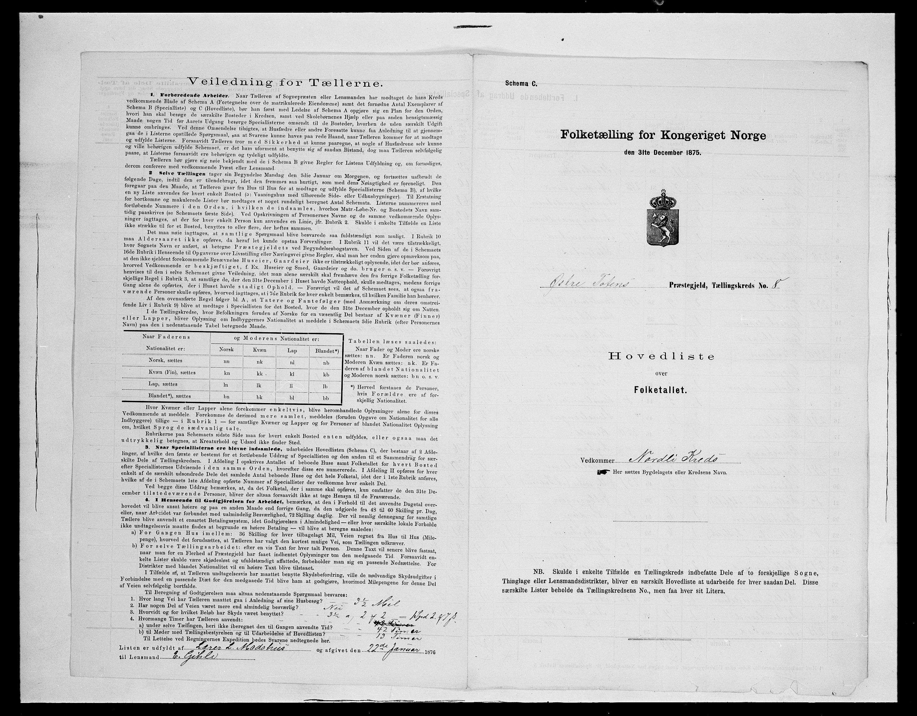 SAH, 1875 census for 0528P Østre Toten, 1875, p. 52