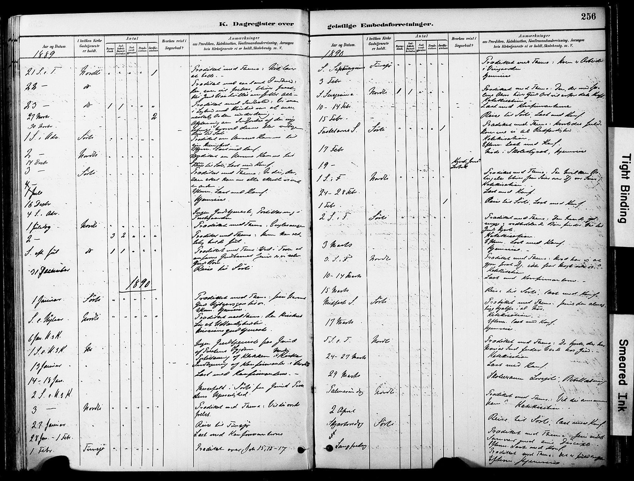 Ministerialprotokoller, klokkerbøker og fødselsregistre - Nord-Trøndelag, SAT/A-1458/755/L0494: Parish register (official) no. 755A03, 1882-1902, p. 256