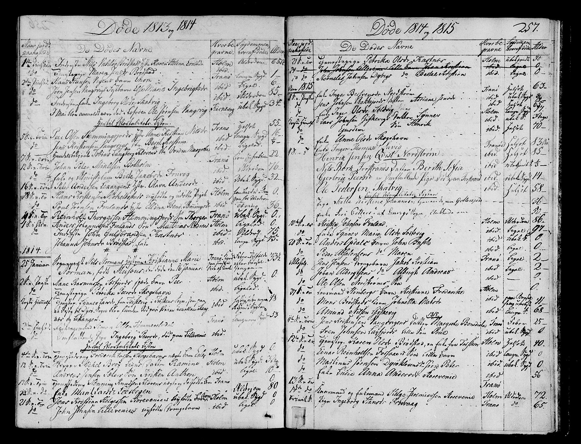 Tranøy sokneprestkontor, SATØ/S-1313/I/Ia/Iaa/L0003kirke: Parish register (official) no. 3, 1807-1820, p. 257