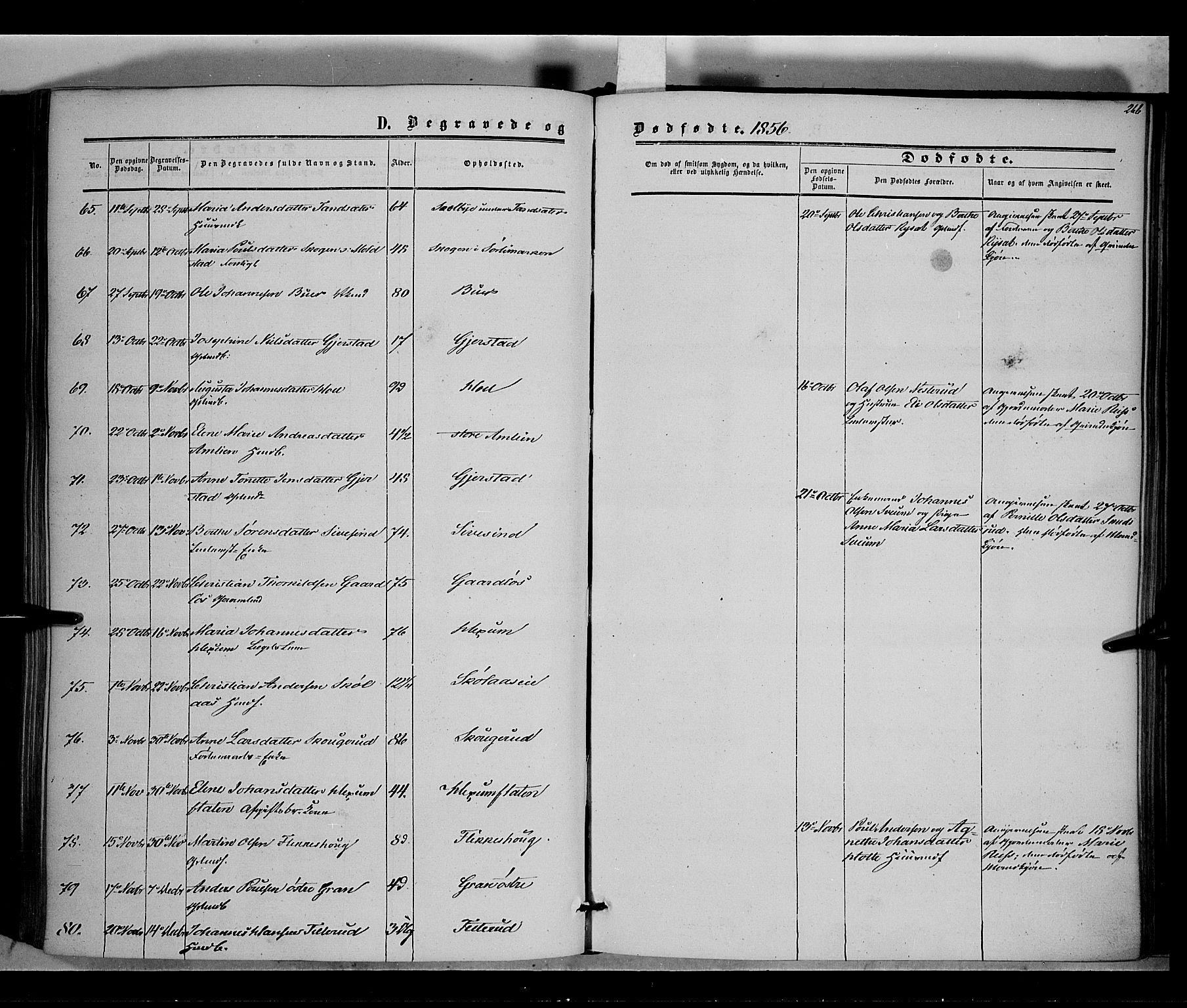 Vestre Toten prestekontor, SAH/PREST-108/H/Ha/Haa/L0006: Parish register (official) no. 6, 1856-1861, p. 266