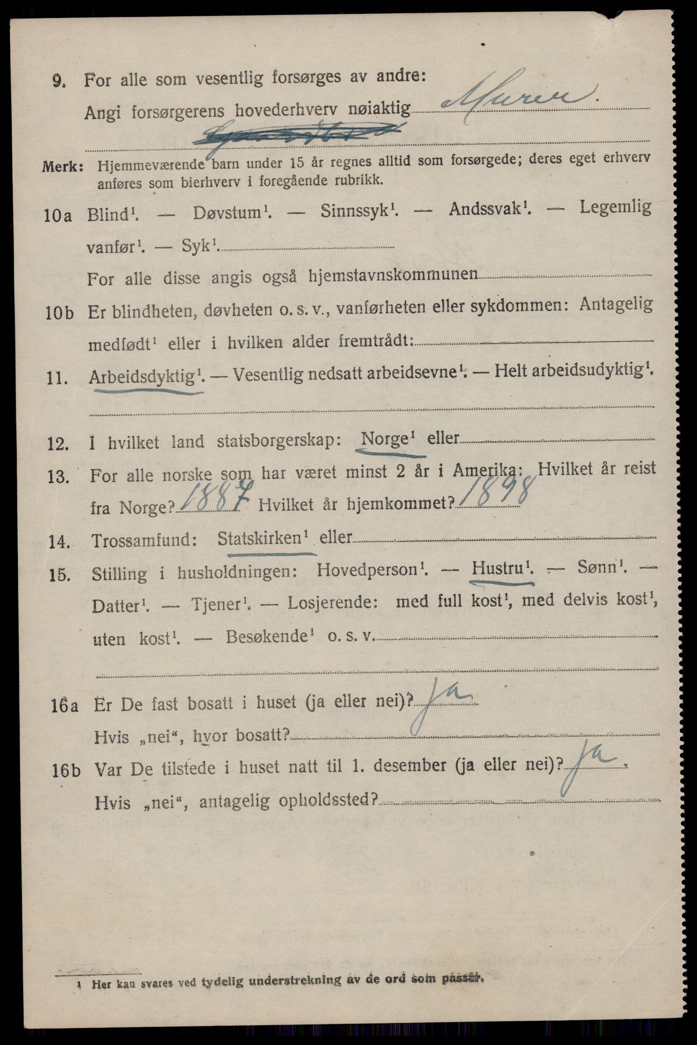 SAST, 1920 census for Klepp, 1920, p. 4325