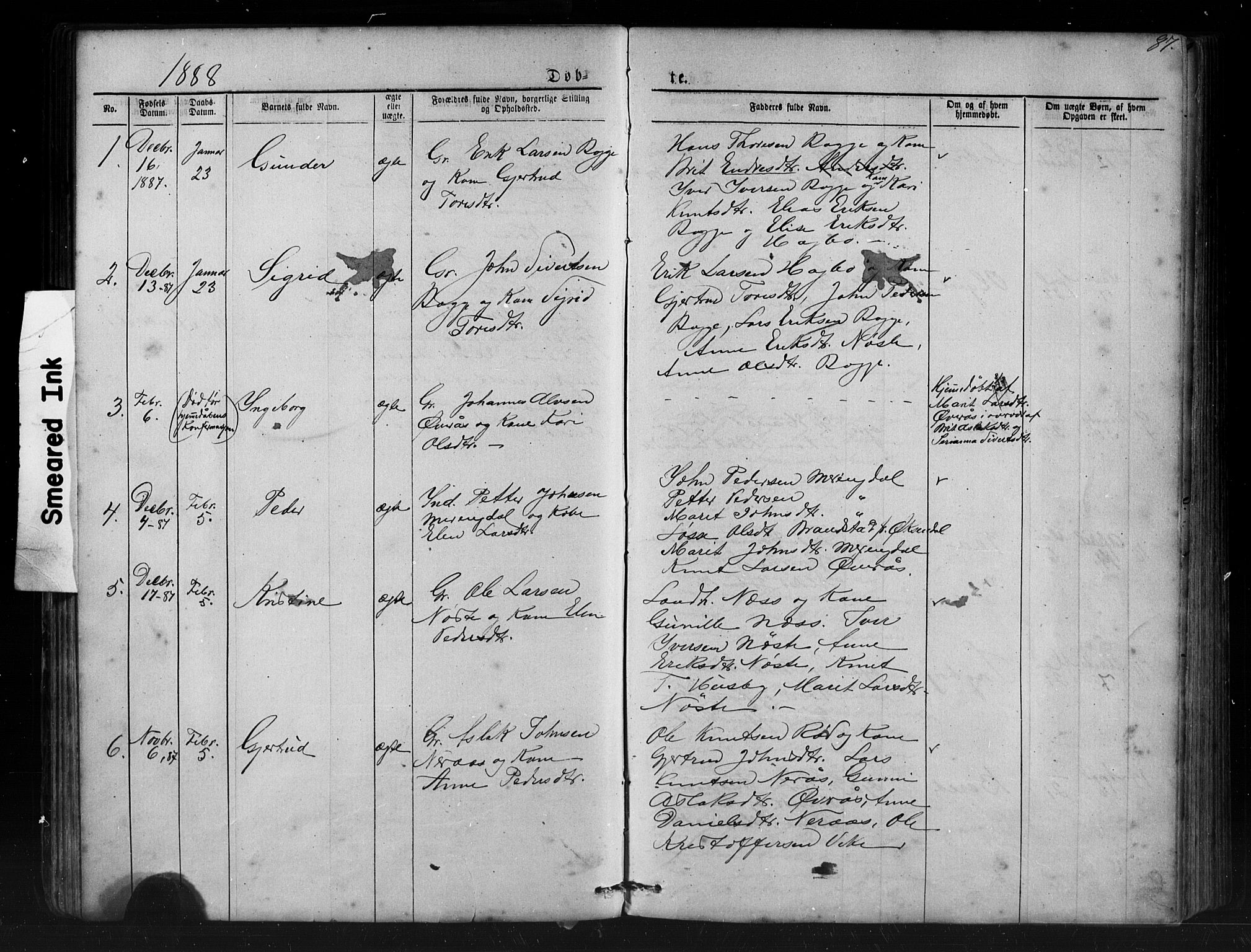 Ministerialprotokoller, klokkerbøker og fødselsregistre - Møre og Romsdal, SAT/A-1454/552/L0638: Parish register (copy) no. 552C01, 1867-1902, p. 87