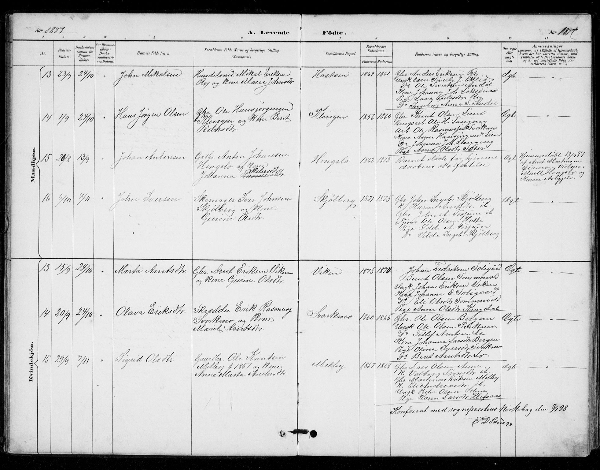 Ministerialprotokoller, klokkerbøker og fødselsregistre - Sør-Trøndelag, AV/SAT-A-1456/671/L0841: Parish register (official) no. 671A03, 1893-1915