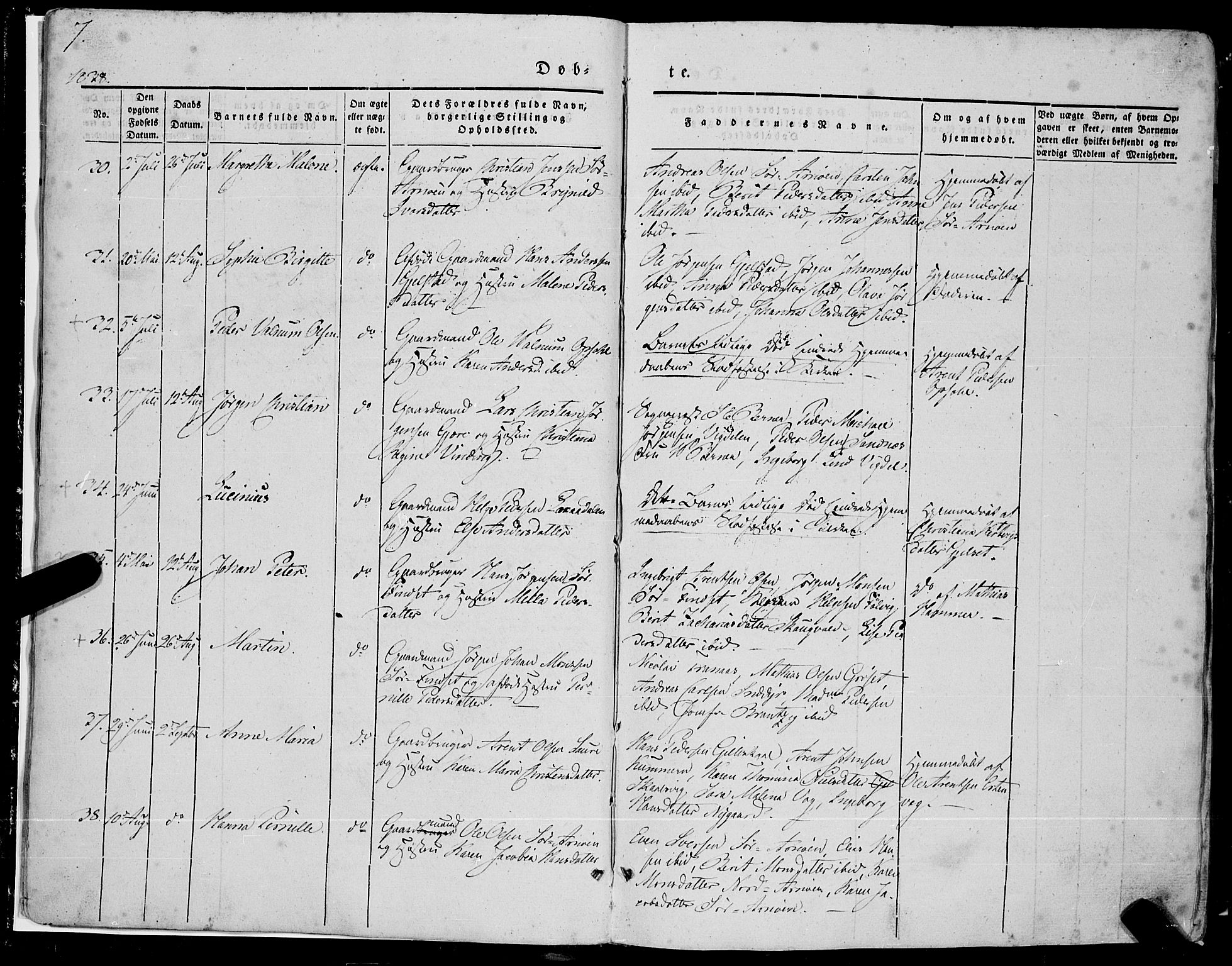 Ministerialprotokoller, klokkerbøker og fødselsregistre - Nordland, AV/SAT-A-1459/805/L0097: Parish register (official) no. 805A04, 1837-1861, p. 7