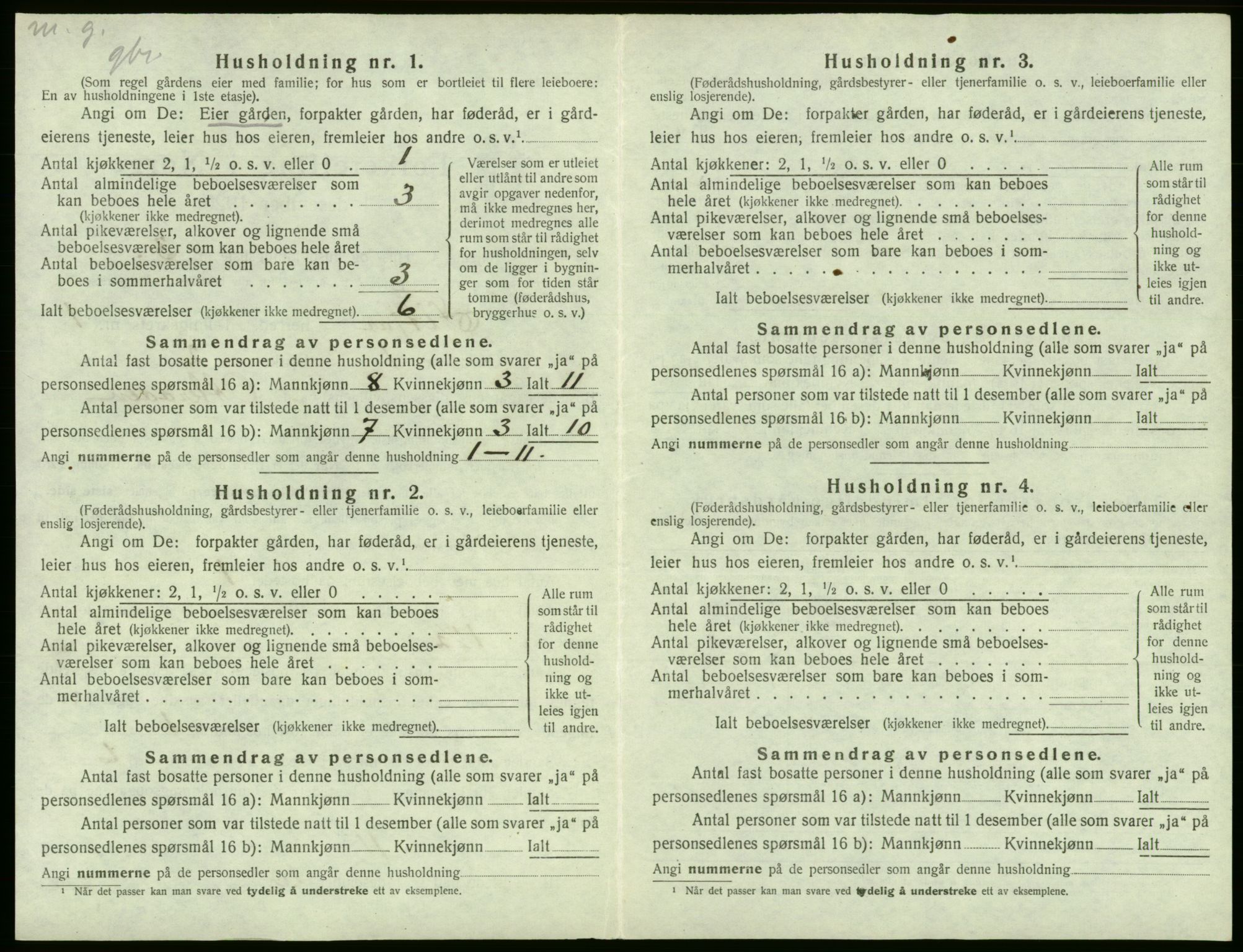 SAB, 1920 census for Fitjar, 1920, p. 57