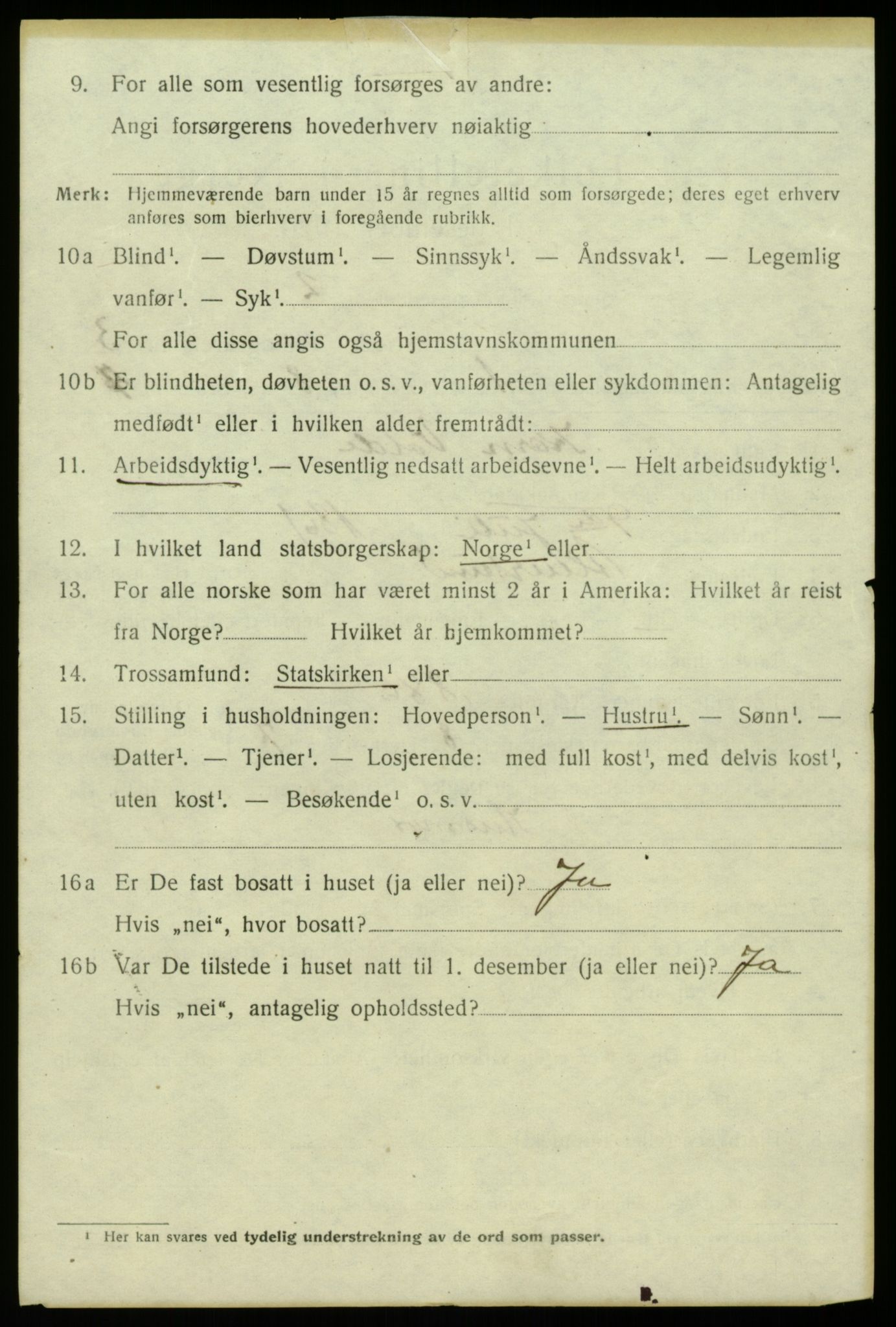 SAB, 1920 census for Alversund, 1920, p. 2019