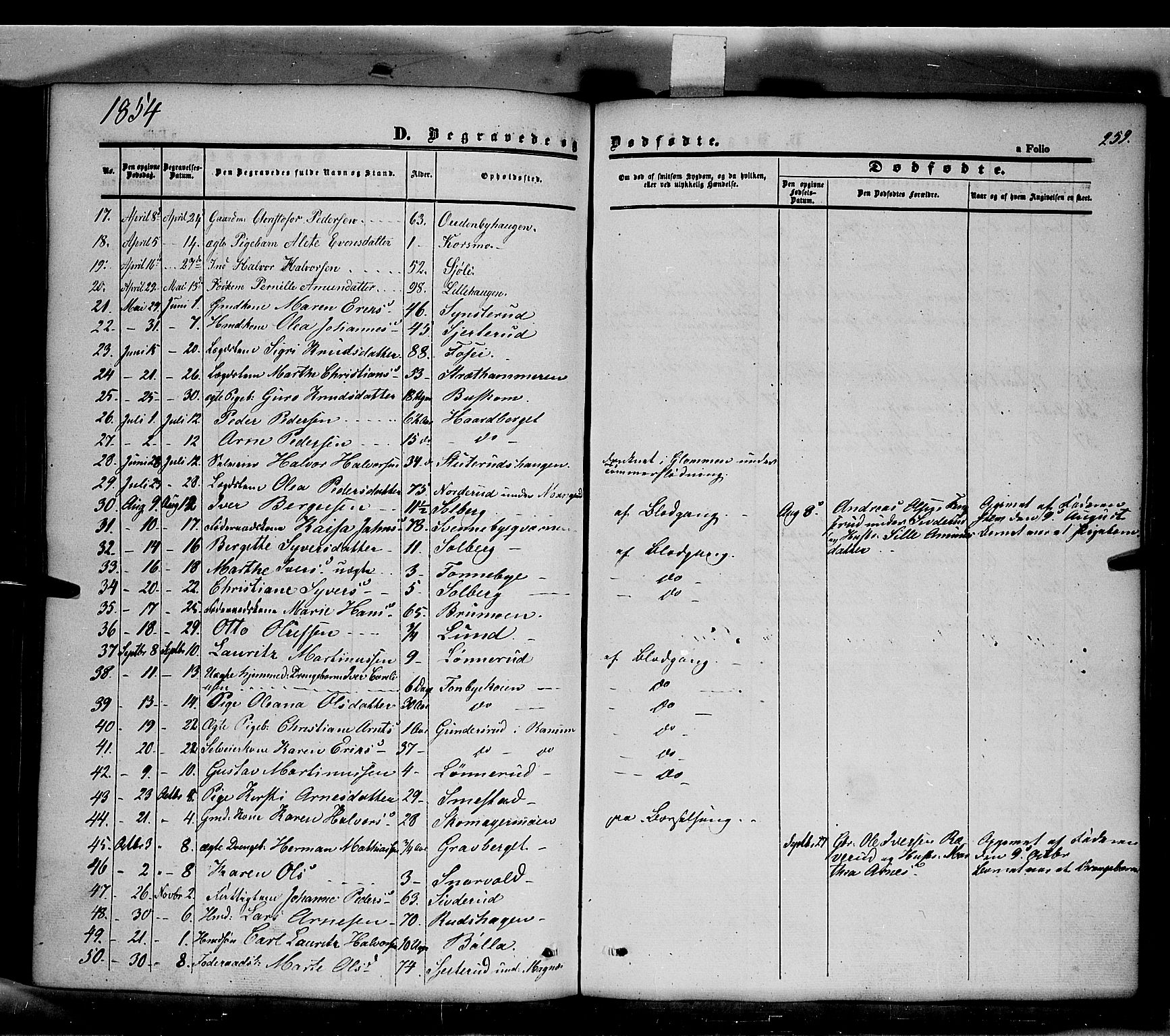 Våler prestekontor, Hedmark, AV/SAH-PREST-040/H/Ha/Haa/L0001: Parish register (official) no. 1, 1849-1878, p. 259