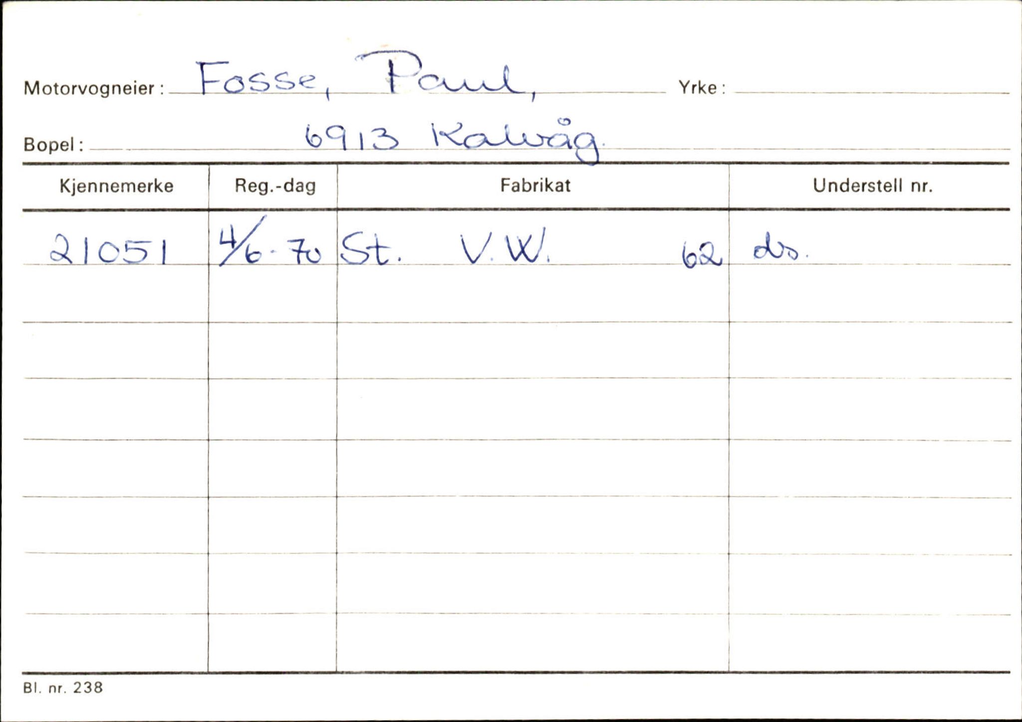 Statens vegvesen, Sogn og Fjordane vegkontor, AV/SAB-A-5301/4/F/L0133: Eigarregister Bremanger A-Å. Gaular A-H, 1945-1975, p. 333