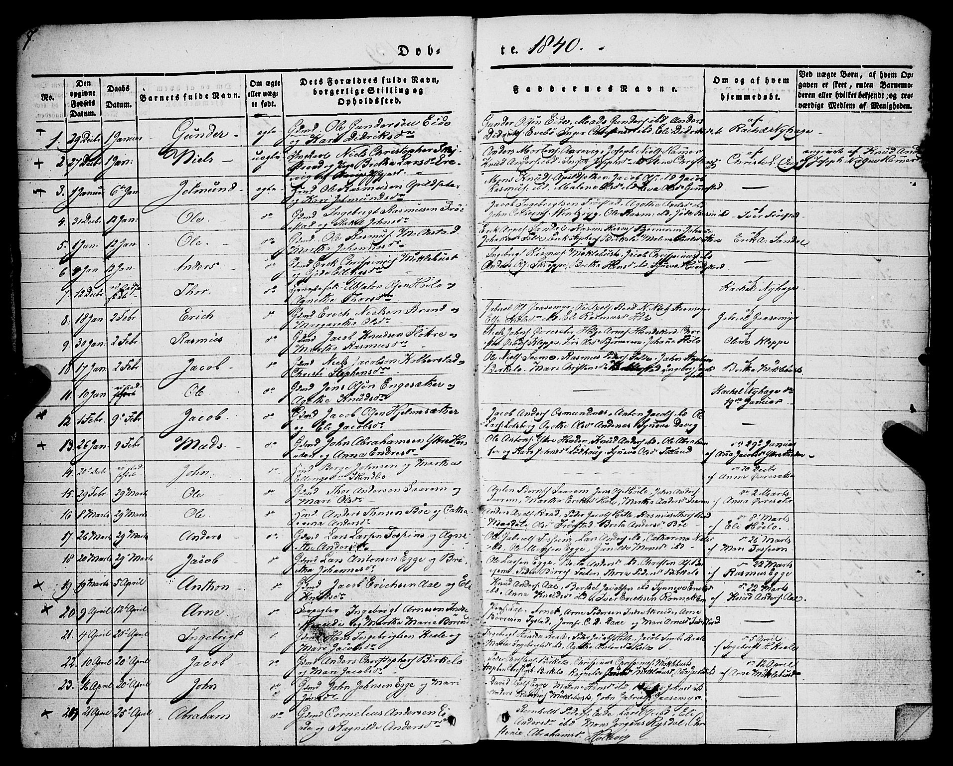 Gloppen sokneprestembete, SAB/A-80101/H/Haa/Haaa/L0008: Parish register (official) no. A 8, 1837-1855, p. 7