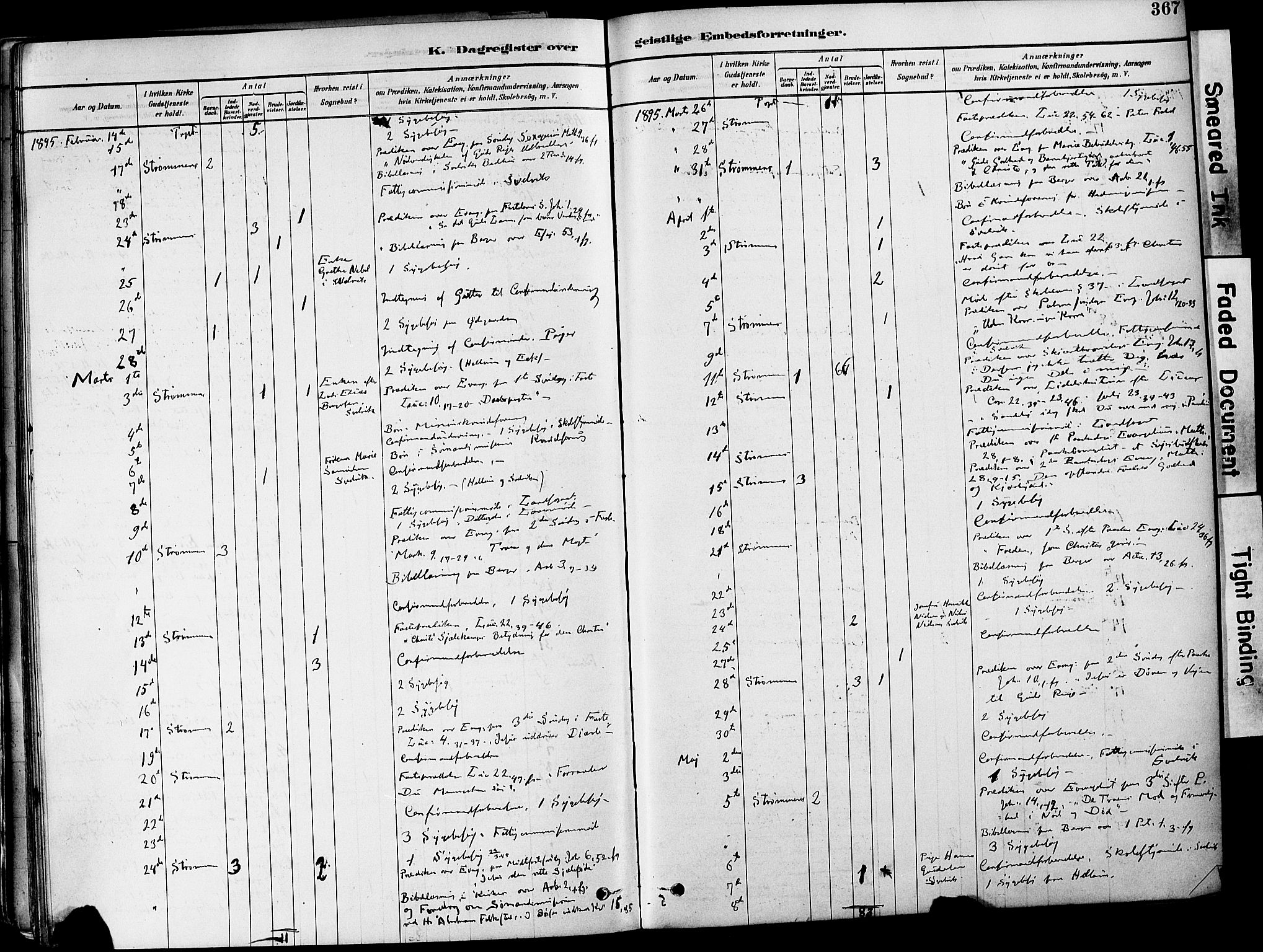 Strømm kirkebøker, AV/SAKO-A-322/F/Fa/L0004: Parish register (official) no. I 4, 1878-1899, p. 367