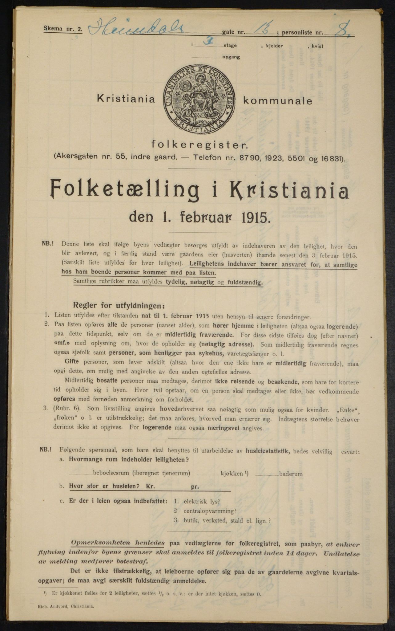 OBA, Municipal Census 1915 for Kristiania, 1915, p. 36239