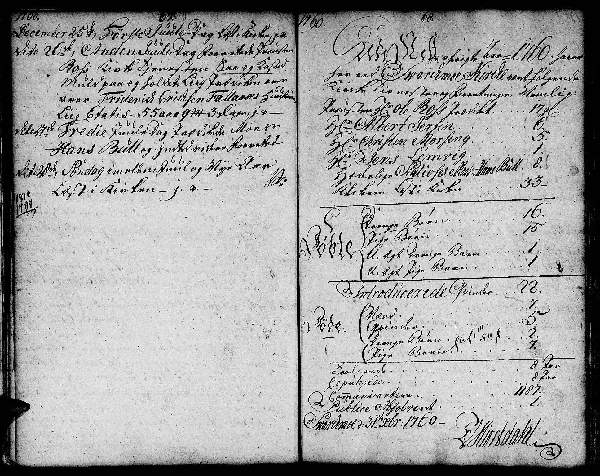 Ministerialprotokoller, klokkerbøker og fødselsregistre - Sør-Trøndelag, SAT/A-1456/671/L0840: Parish register (official) no. 671A02, 1756-1794, p. 67-68