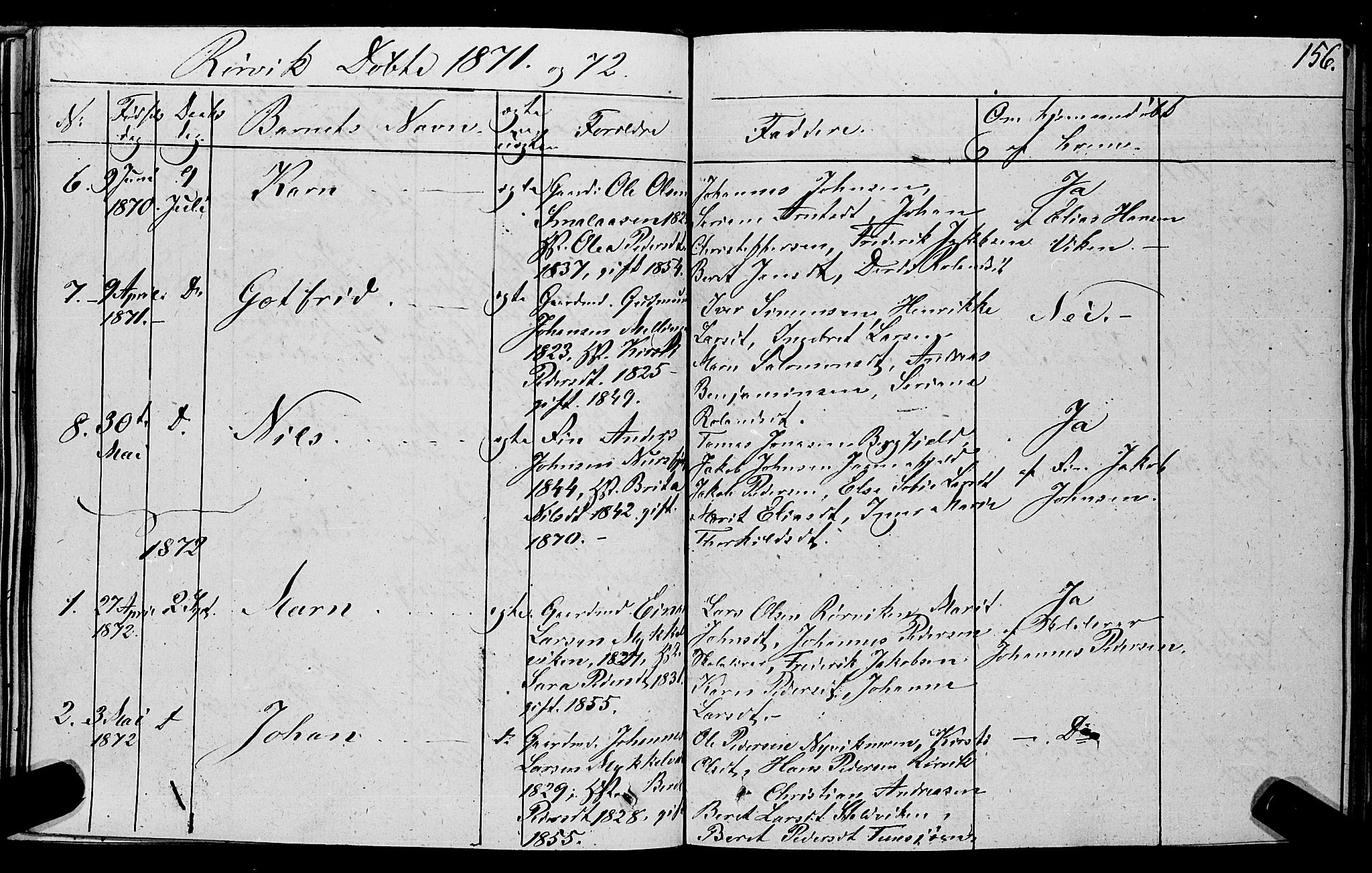 Ministerialprotokoller, klokkerbøker og fødselsregistre - Nord-Trøndelag, SAT/A-1458/762/L0538: Parish register (official) no. 762A02 /1, 1833-1879, p. 156