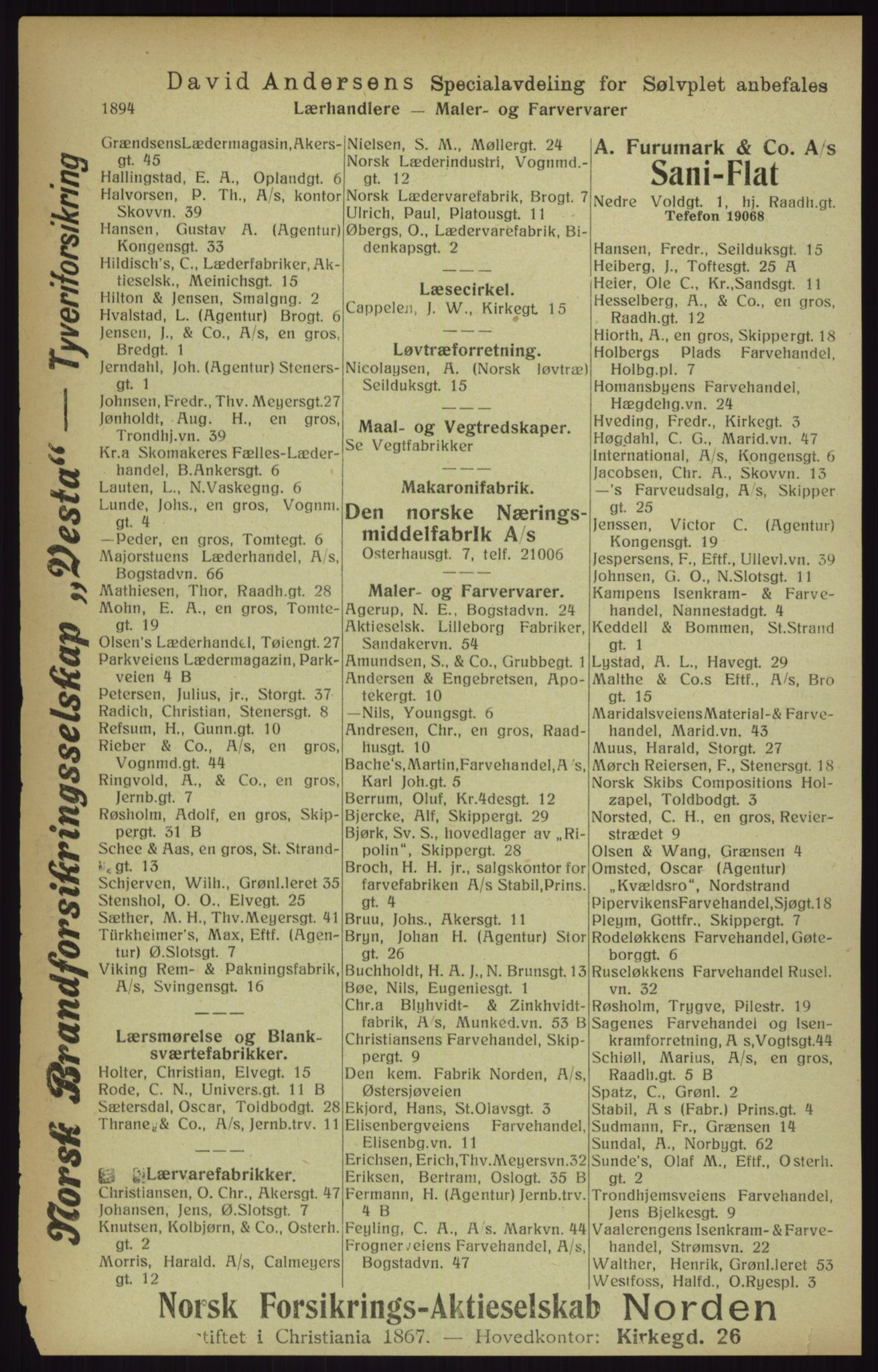 Kristiania/Oslo adressebok, PUBL/-, 1916, p. 1894