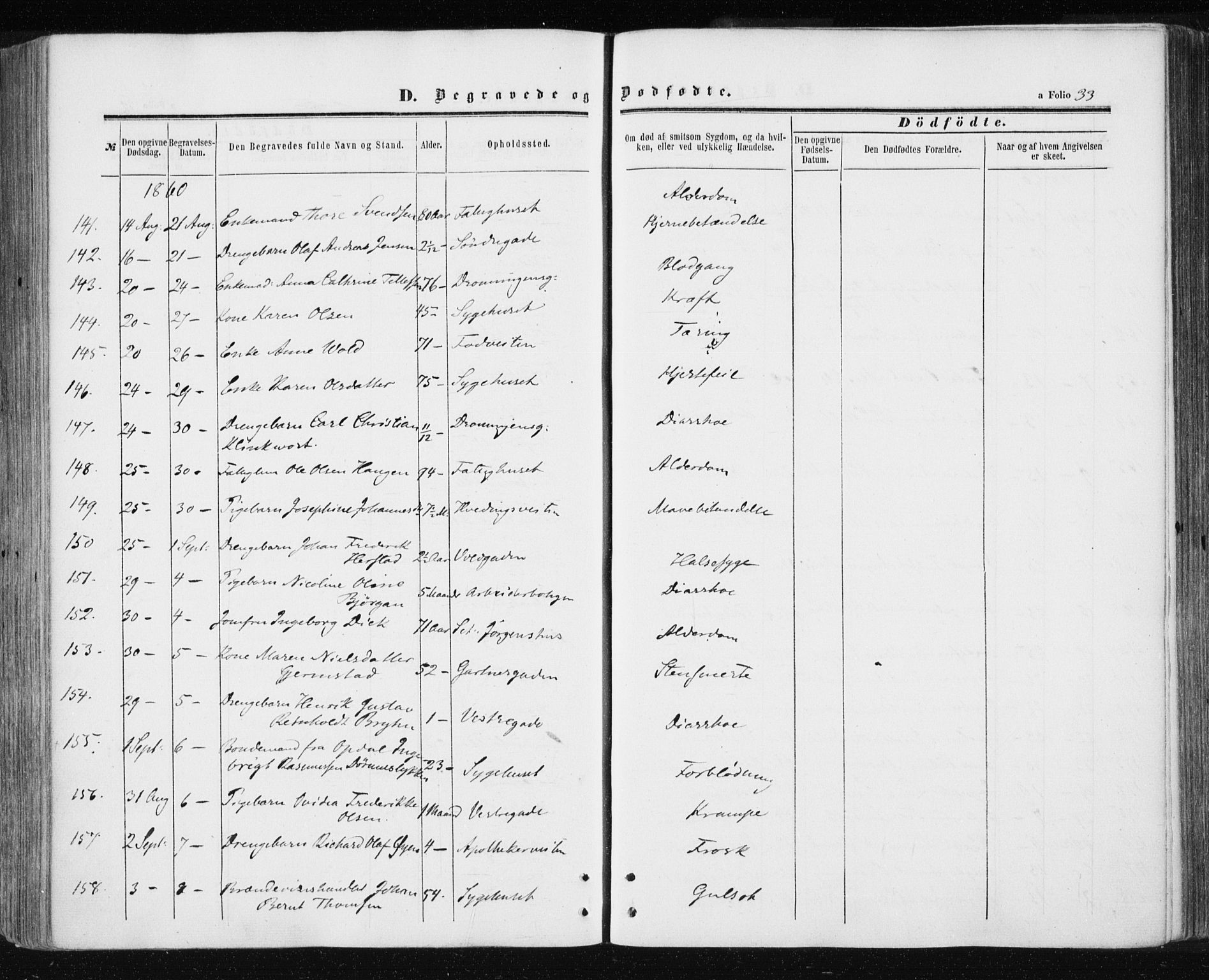 Ministerialprotokoller, klokkerbøker og fødselsregistre - Sør-Trøndelag, SAT/A-1456/601/L0053: Parish register (official) no. 601A21, 1857-1865, p. 33