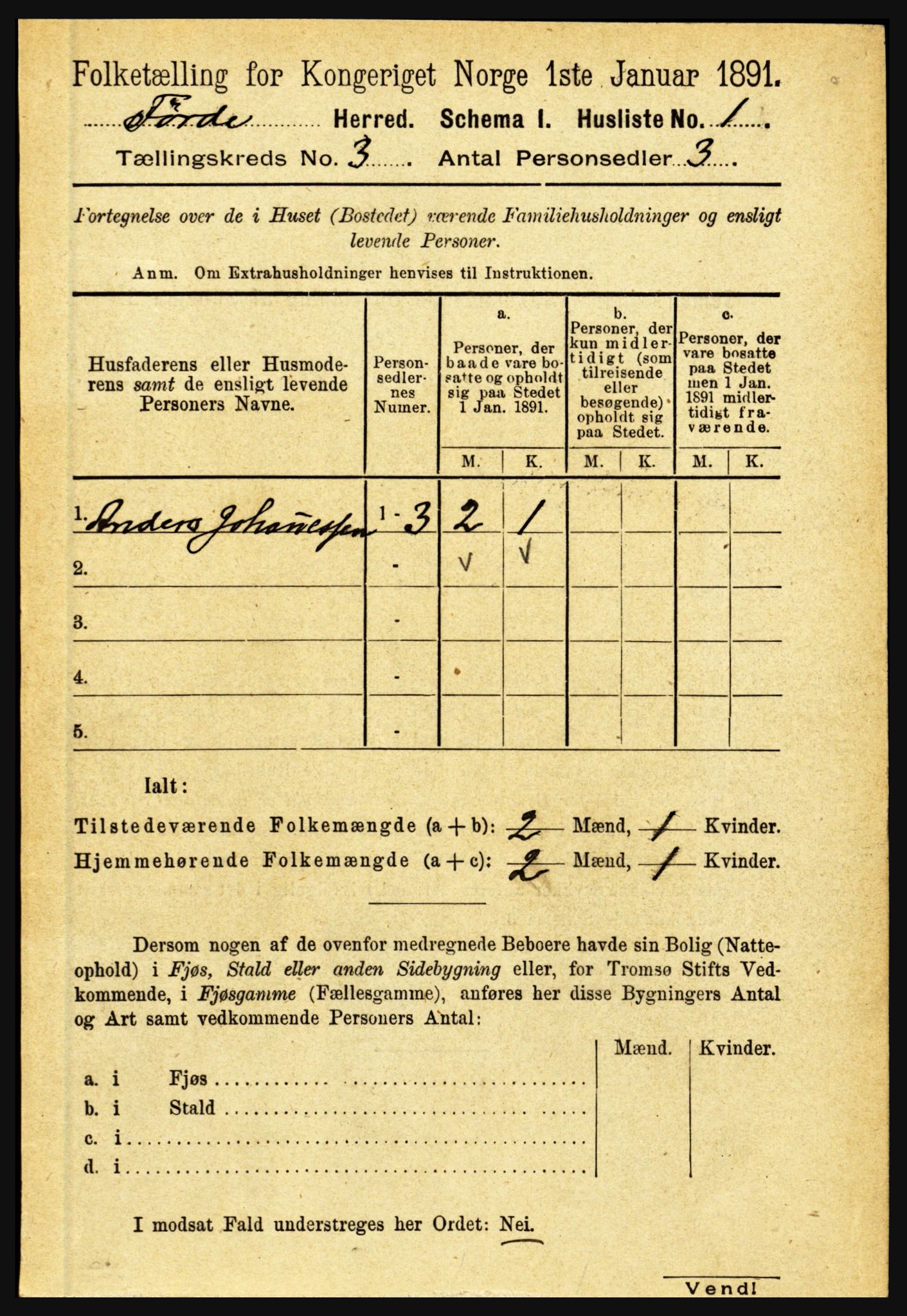 RA, 1891 census for 1432 Førde, 1891, p. 808