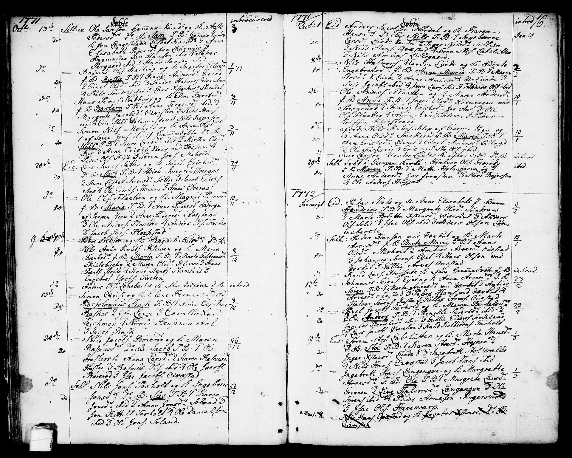 Eidanger kirkebøker, SAKO/A-261/F/Fa/L0006: Parish register (official) no. 6, 1764-1814, p. 16
