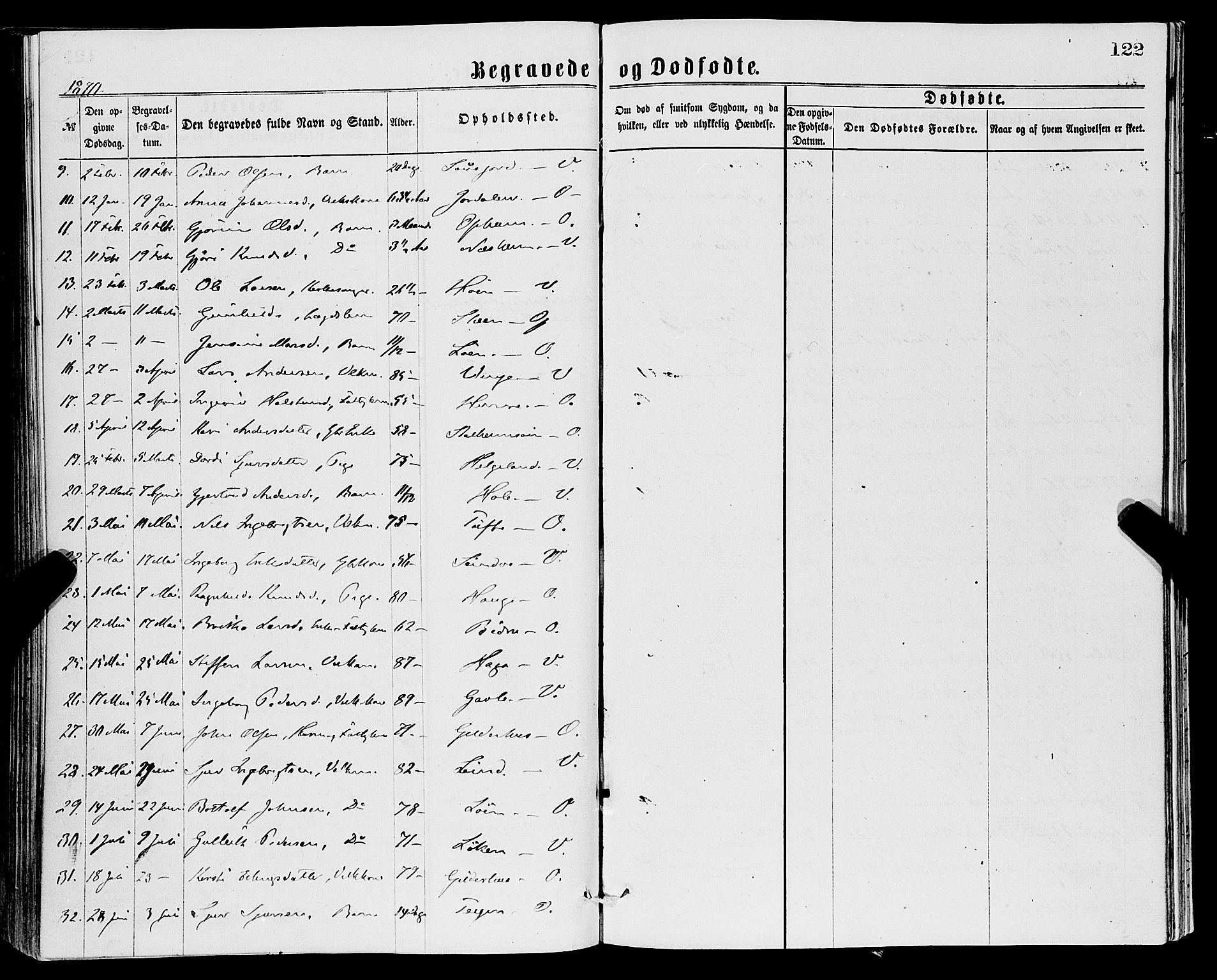 Vossestrand Sokneprestembete, SAB/A-79101/H/Haa: Parish register (official) no. A 1, 1866-1877, p. 122