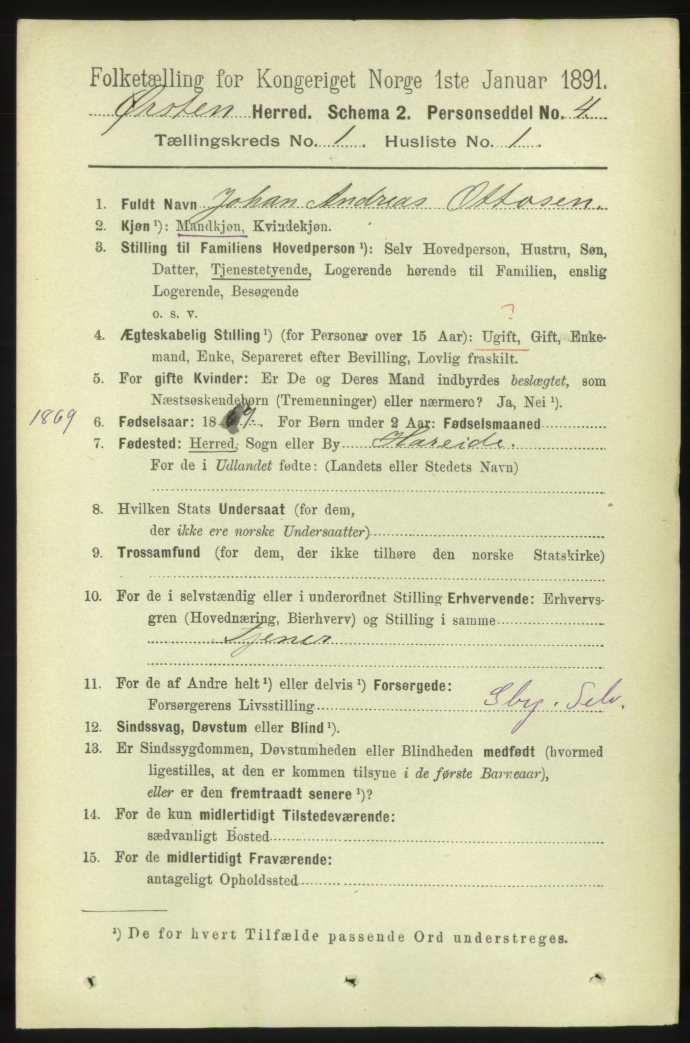 RA, 1891 census for 1520 Ørsta, 1891, p. 72