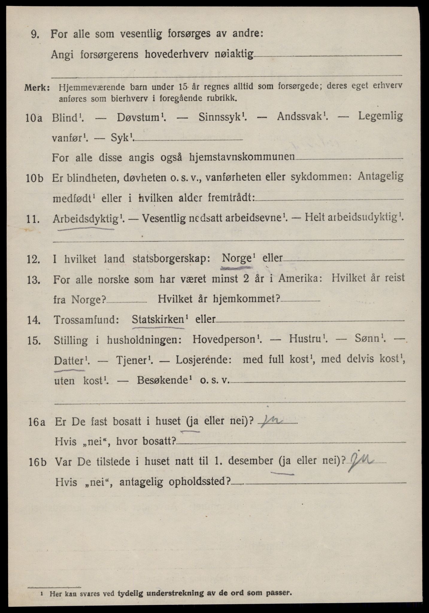 SAT, 1920 census for Ulstein, 1920, p. 4097