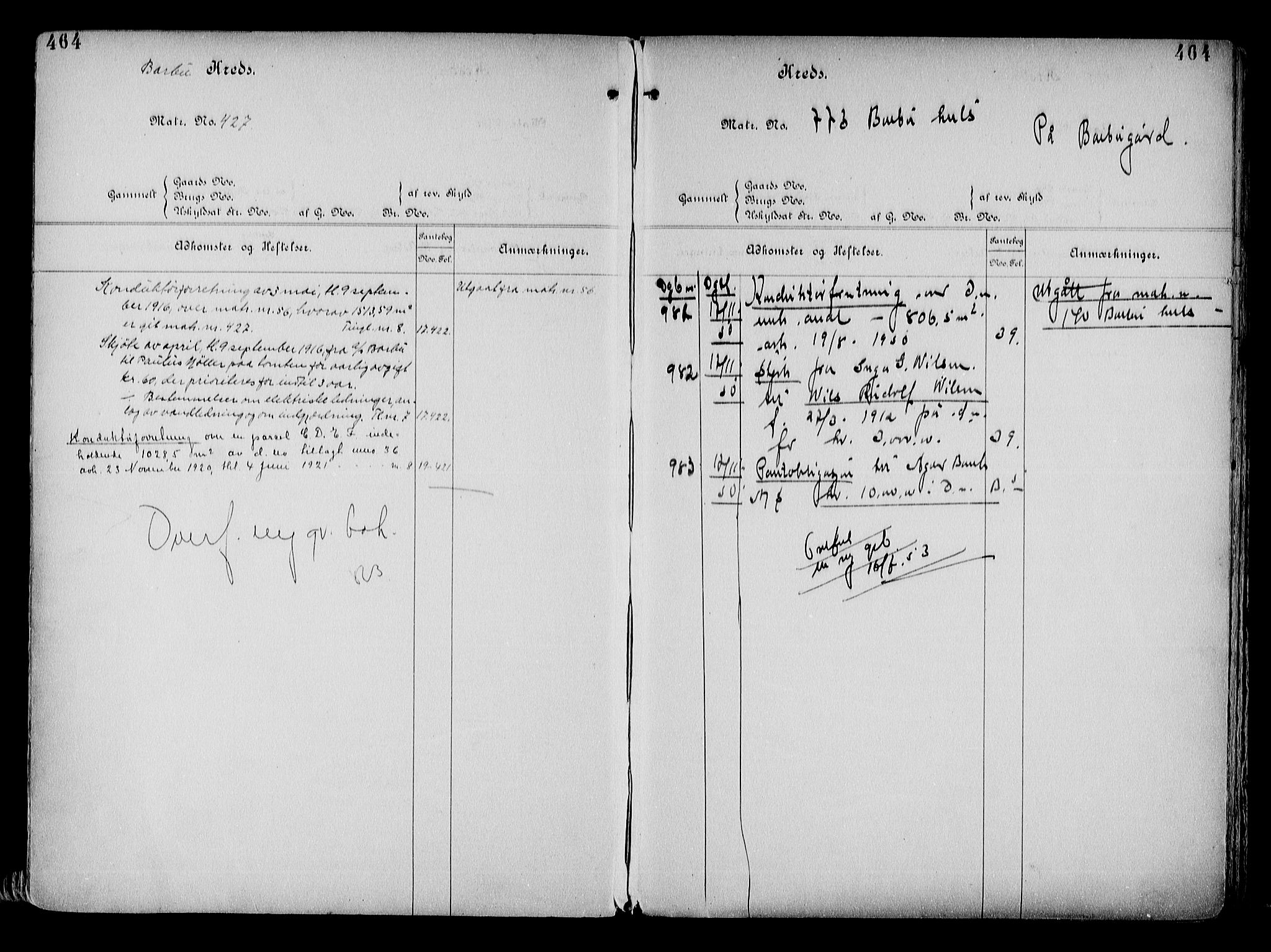 Arendal byfogd, AV/SAK-1222-0001/G/Ga/L0014: Mortgage register no. 12, 1865-1960, p. 464