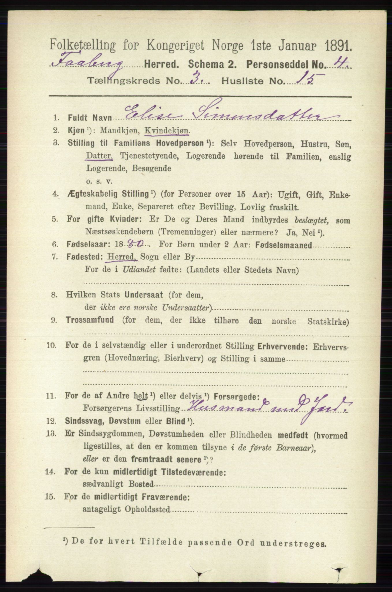 RA, 1891 census for 0524 Fåberg, 1891, p. 941