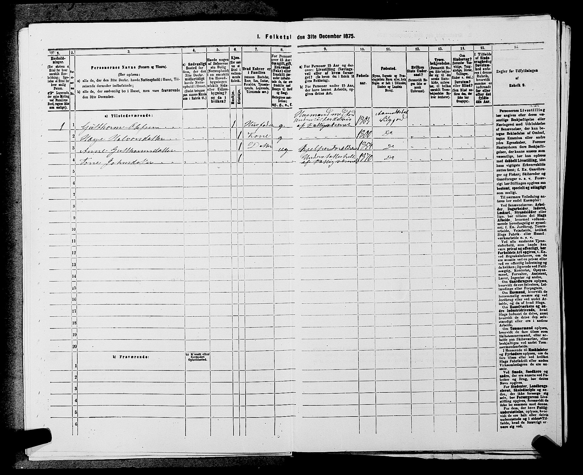 SAKO, 1875 census for 0828P Seljord, 1875, p. 1390