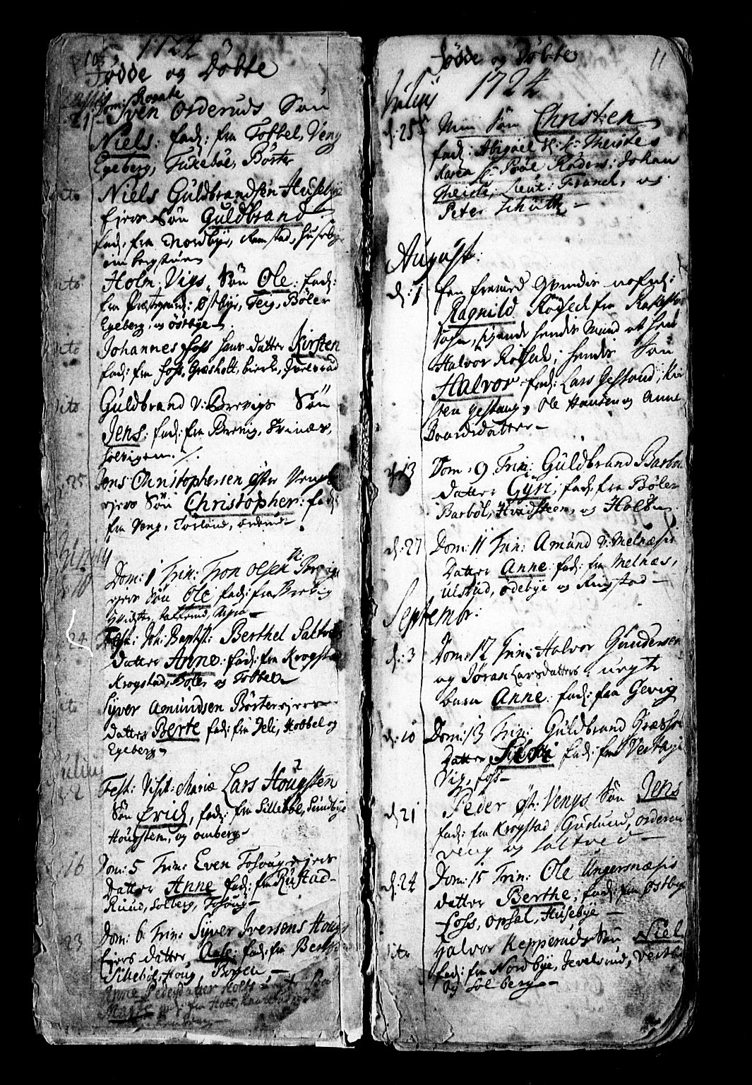 Enebakk prestekontor Kirkebøker, SAO/A-10171c/F/Fa/L0001: Parish register (official) no. I 1, 1719-1754, p. 10-11