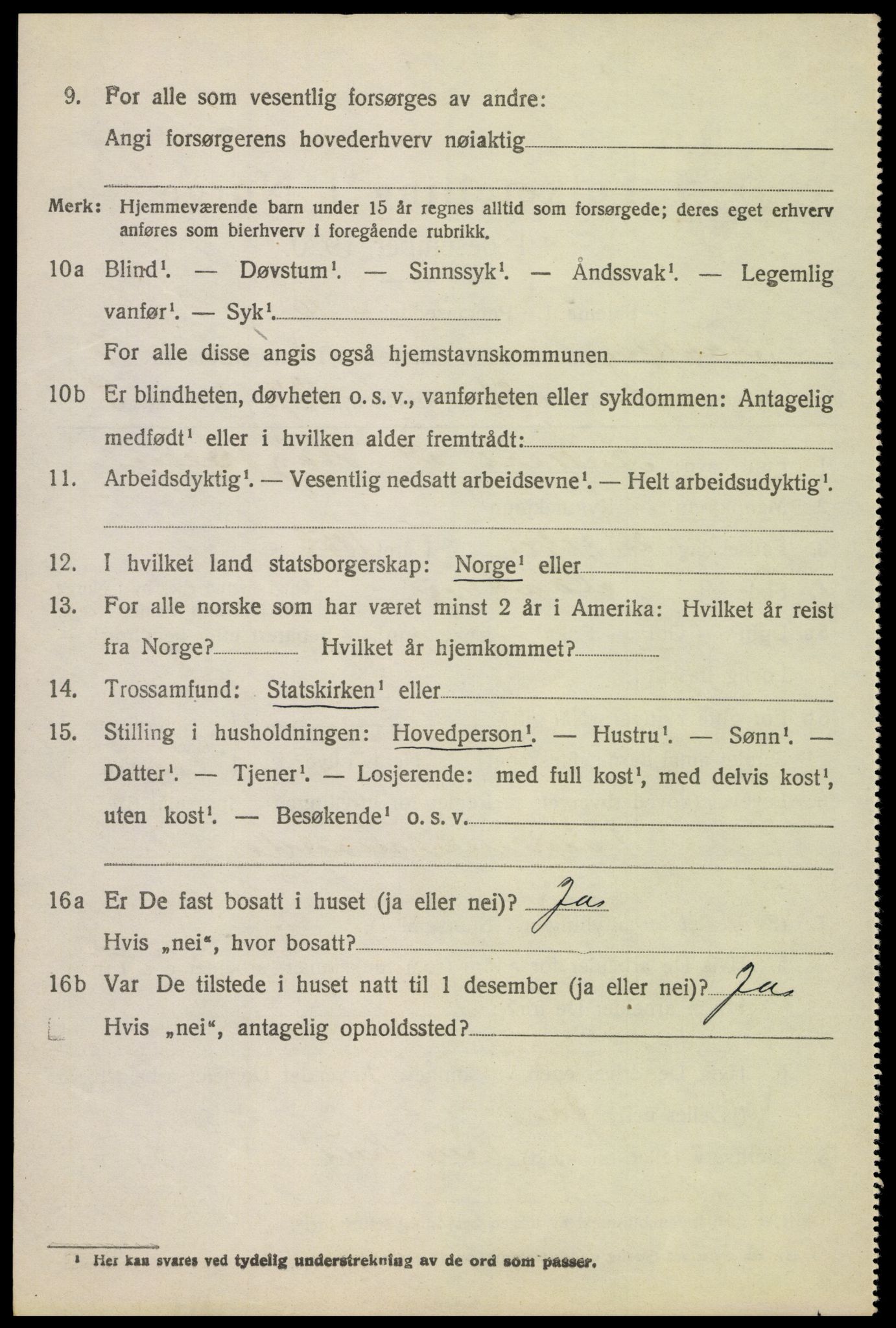 SAH, 1920 census for Fåberg, 1920, p. 10443