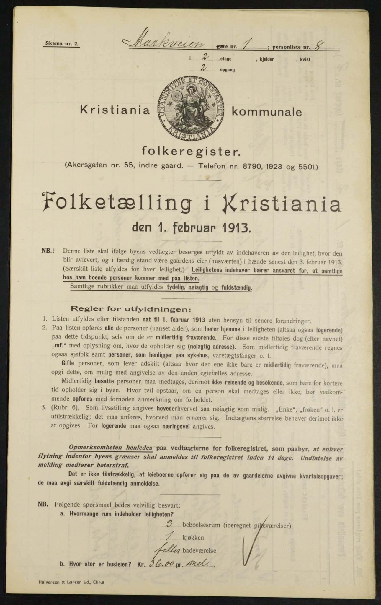 OBA, Municipal Census 1913 for Kristiania, 1913, p. 62767