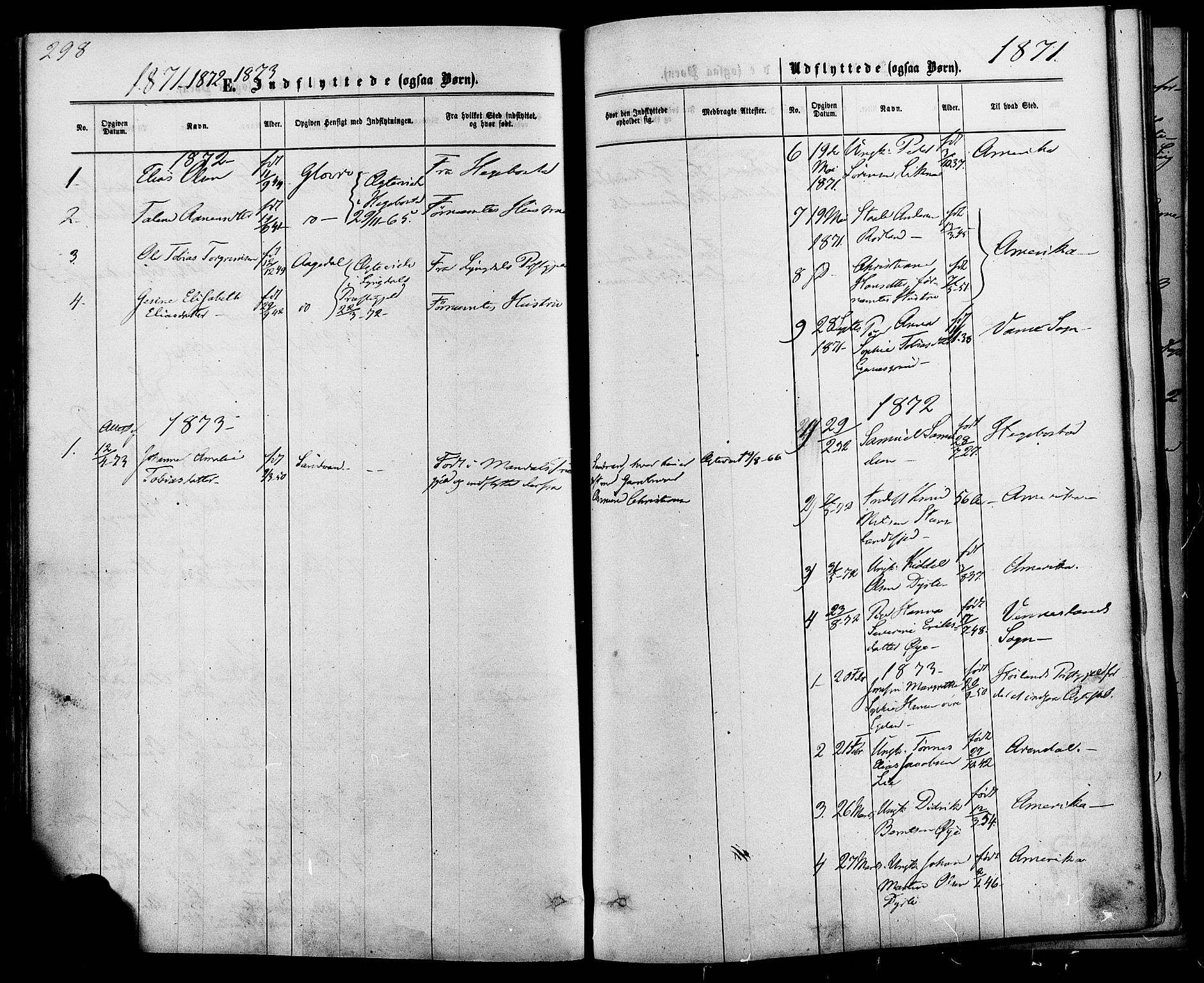 Kvinesdal sokneprestkontor, AV/SAK-1111-0026/F/Fa/Fab/L0007: Parish register (official) no. A 7, 1870-1885, p. 298