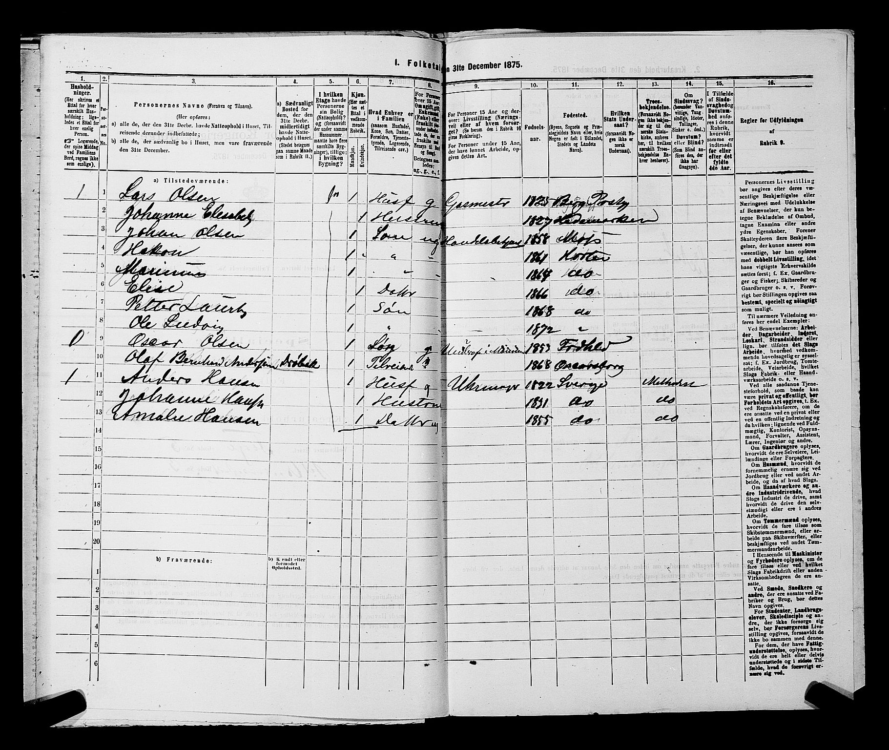 SAKO, 1875 census for 0703P Horten, 1875, p. 321