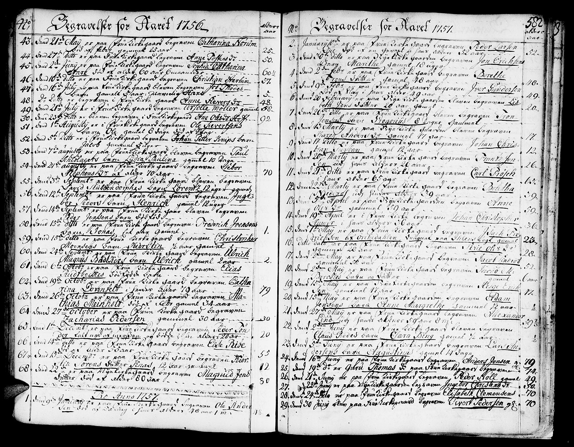 Ministerialprotokoller, klokkerbøker og fødselsregistre - Sør-Trøndelag, SAT/A-1456/602/L0103: Parish register (official) no. 602A01, 1732-1774, p. 582