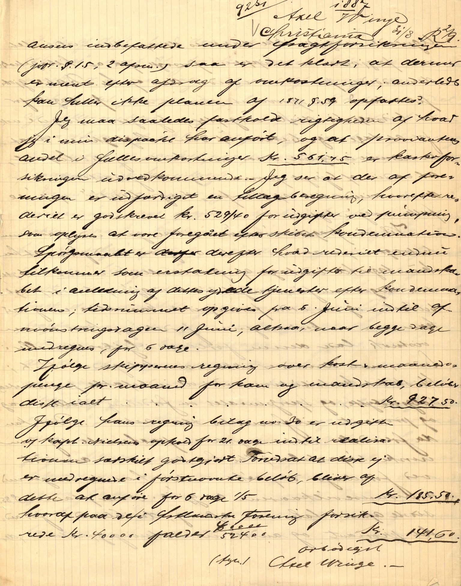 Pa 63 - Østlandske skibsassuranceforening, VEMU/A-1079/G/Ga/L0020/0003: Havaridokumenter / Anton, Diamant, Templar, Finn, Eliezer, Arctic, 1887, p. 250