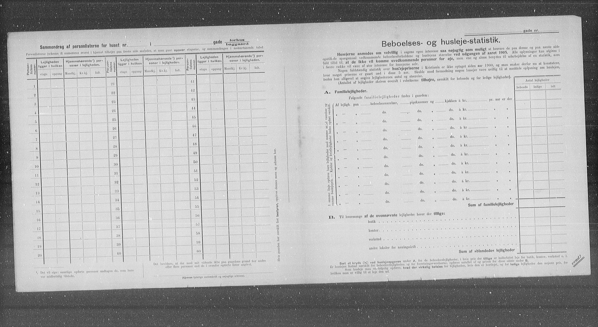 OBA, Municipal Census 1905 for Kristiania, 1905, p. 21364