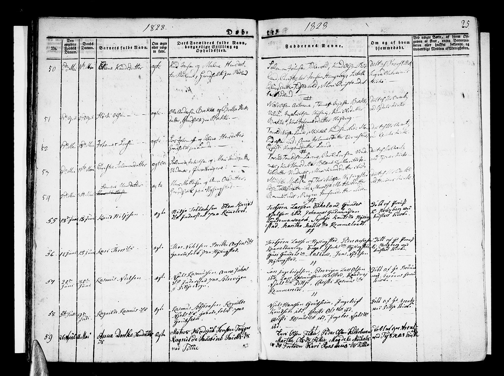 Stord sokneprestembete, AV/SAB-A-78201/H/Haa: Parish register (official) no. A 6, 1826-1840, p. 25