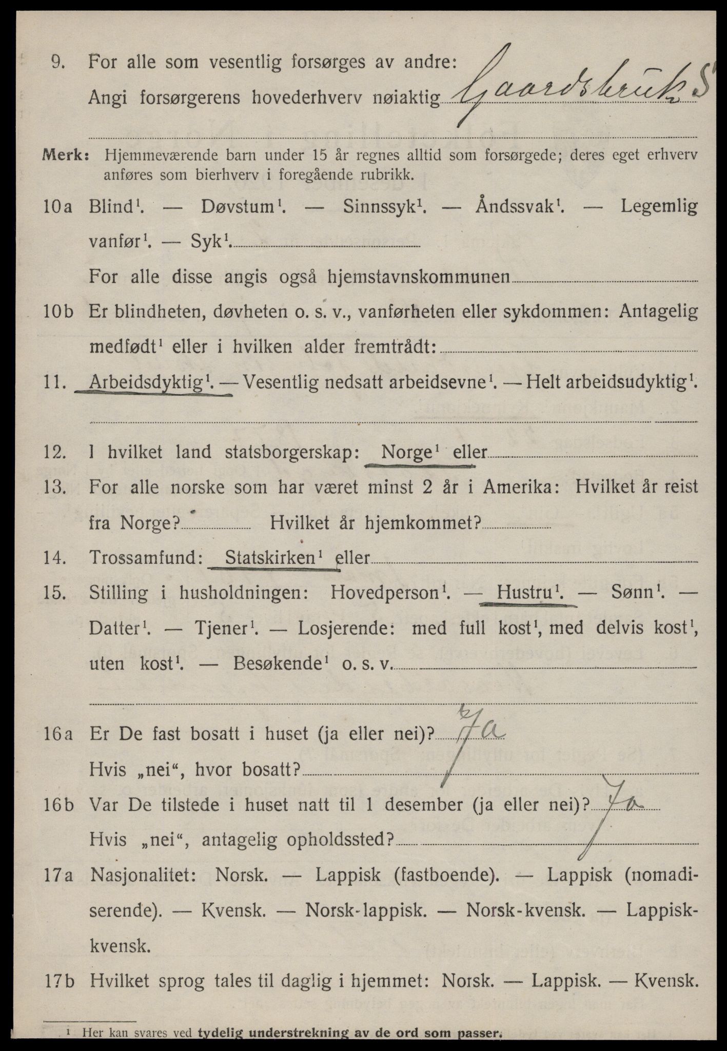 SAT, 1920 census for Rissa, 1920, p. 2124