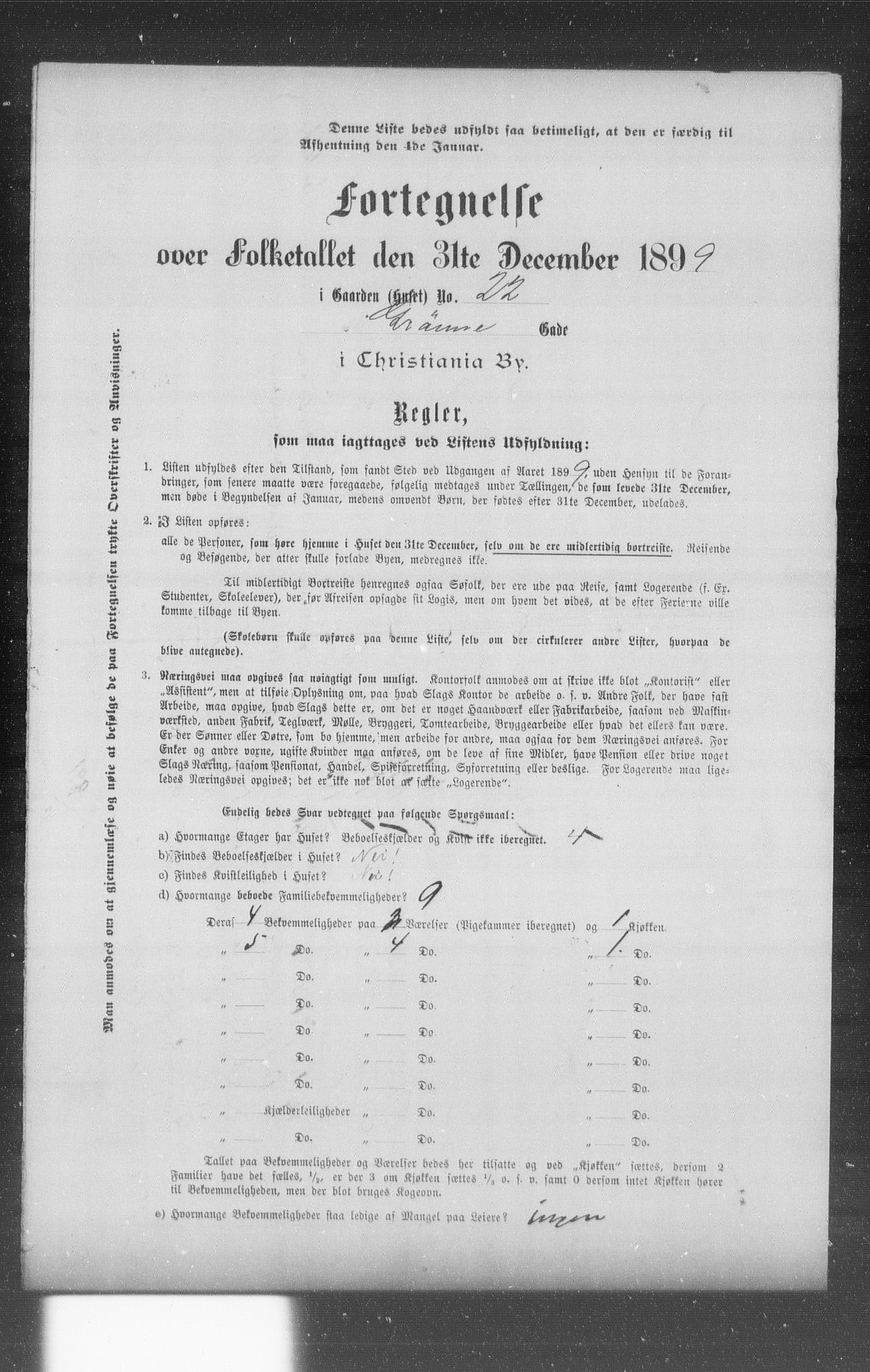 OBA, Municipal Census 1899 for Kristiania, 1899, p. 4362