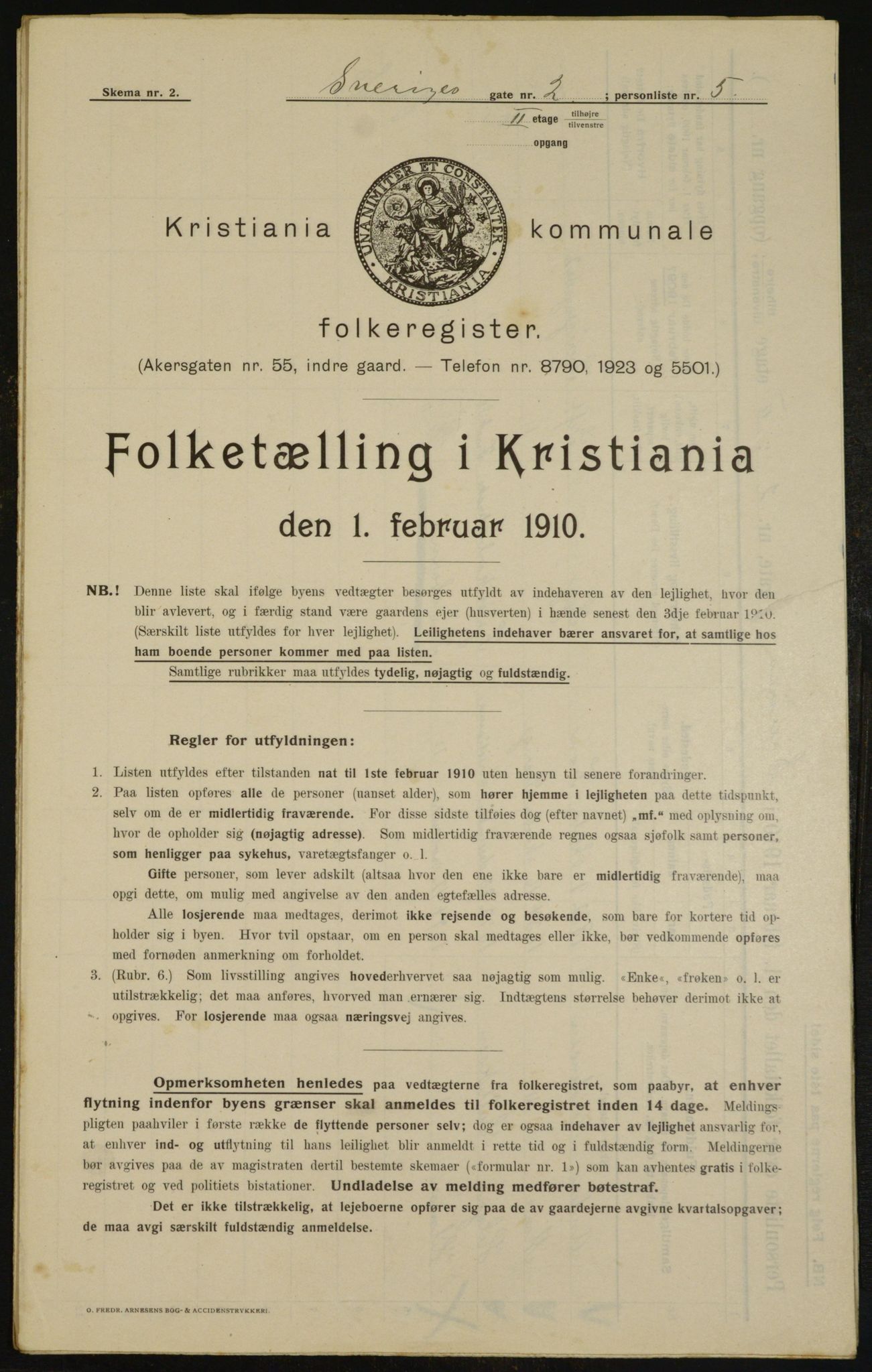 OBA, Municipal Census 1910 for Kristiania, 1910, p. 100312