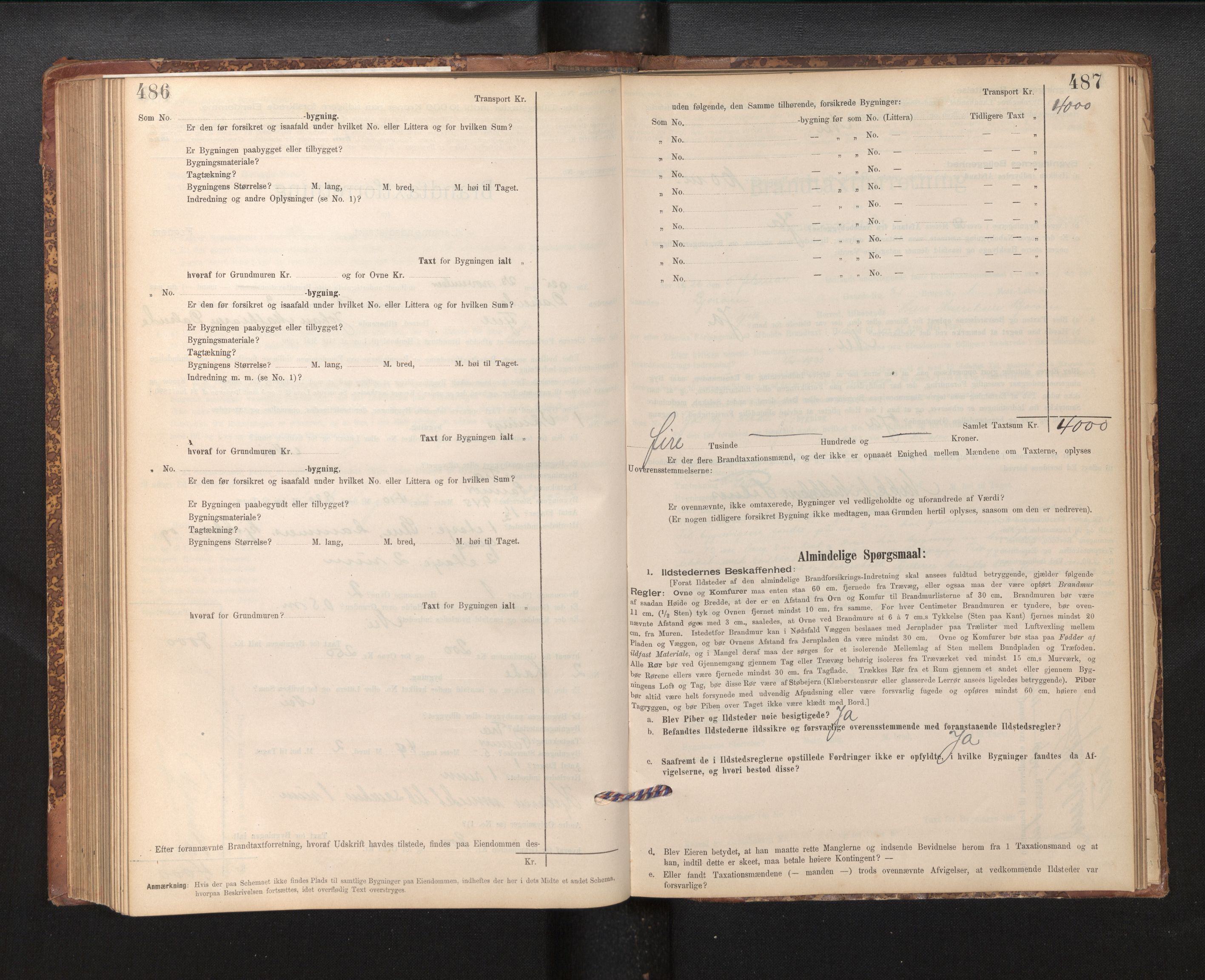 Lensmannen i Fjell, AV/SAB-A-32301/0012/L0005: Branntakstprotokoll, skjematakst, 1895-1931, p. 486-487