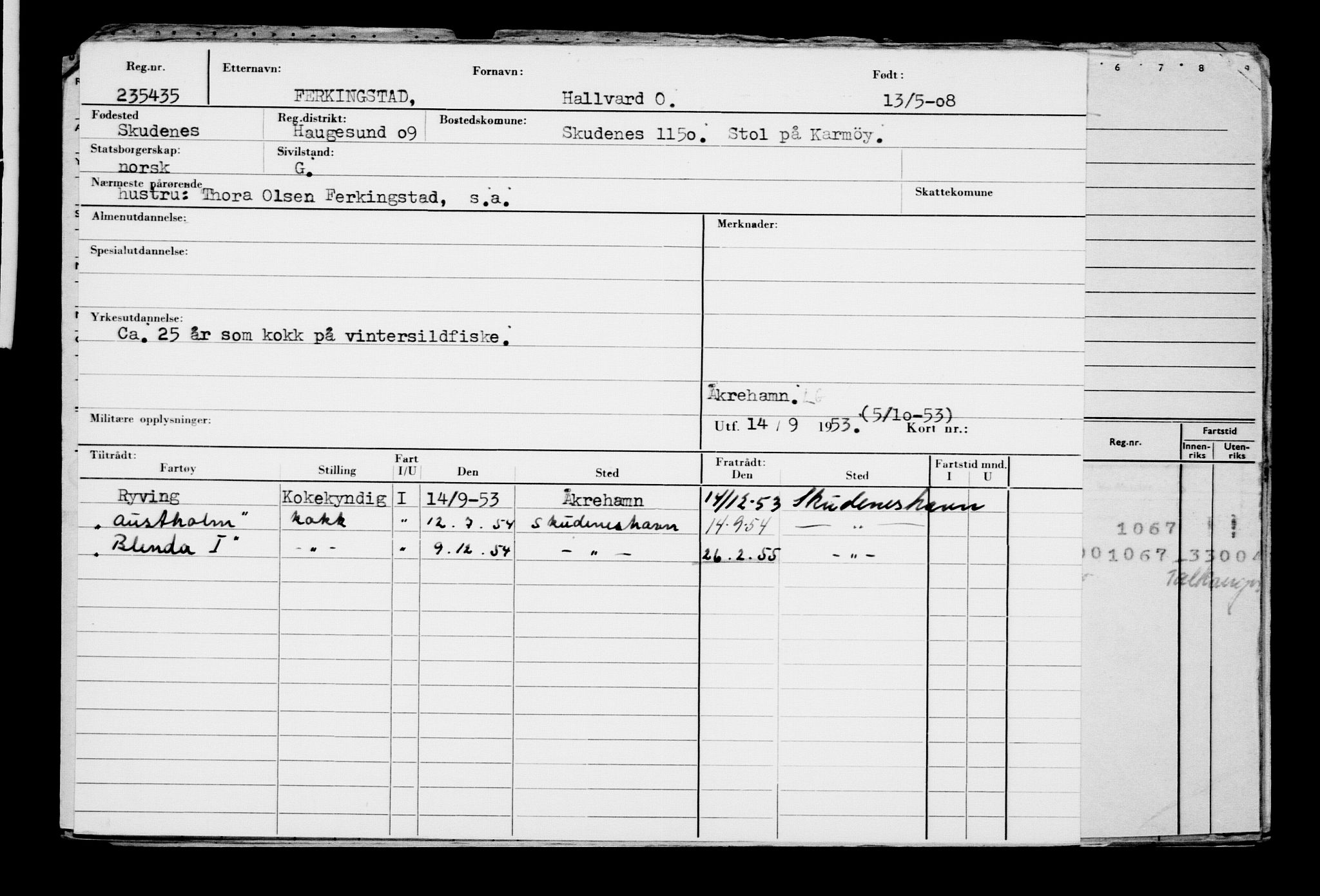 Direktoratet for sjømenn, AV/RA-S-3545/G/Gb/L0077: Hovedkort, 1908, p. 144