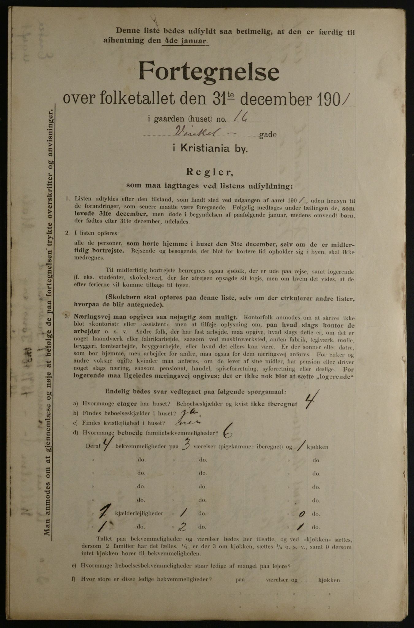 OBA, Municipal Census 1901 for Kristiania, 1901, p. 18993